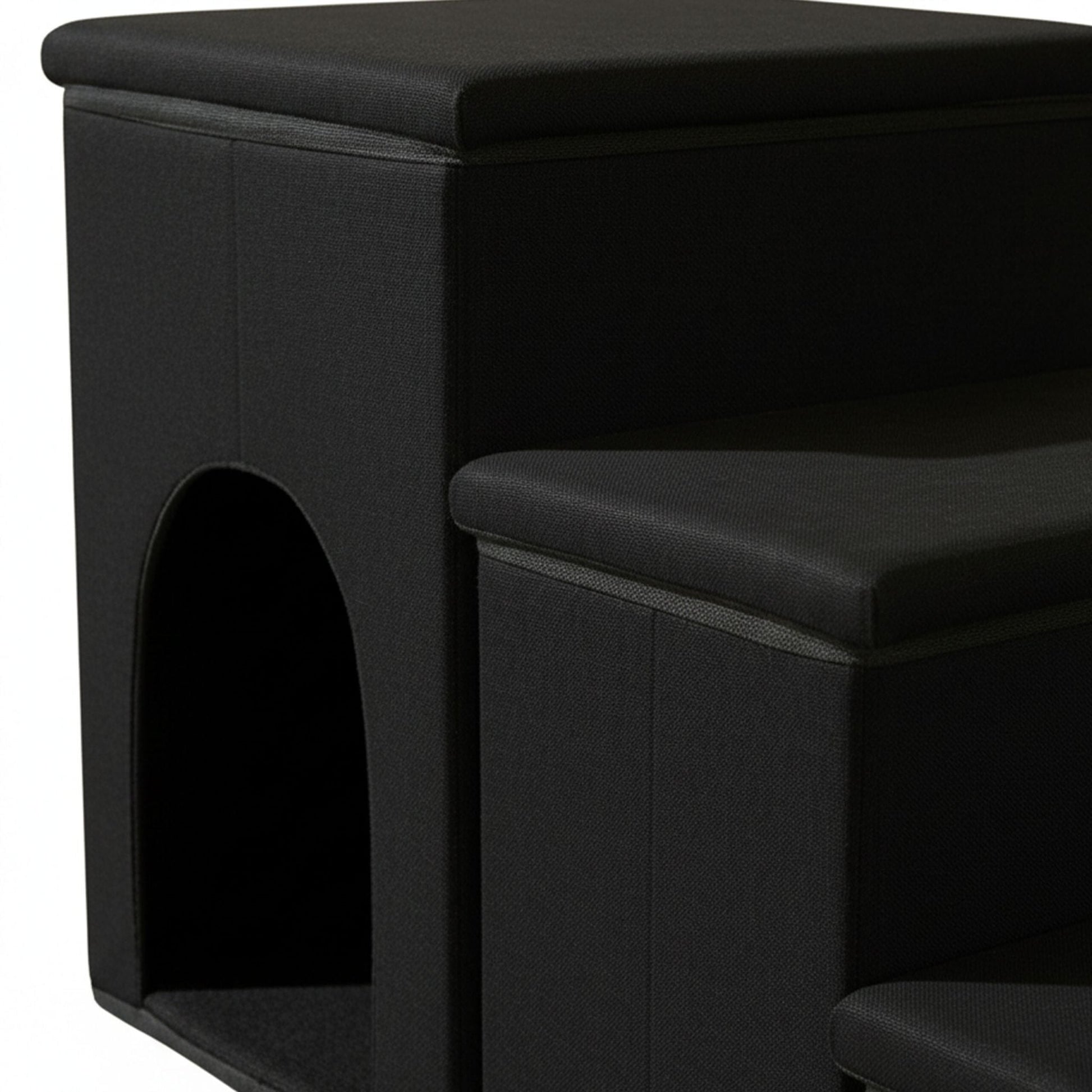 Faltbare Hundetreppe mit 3 Stufen Schwarz von Relaxdays