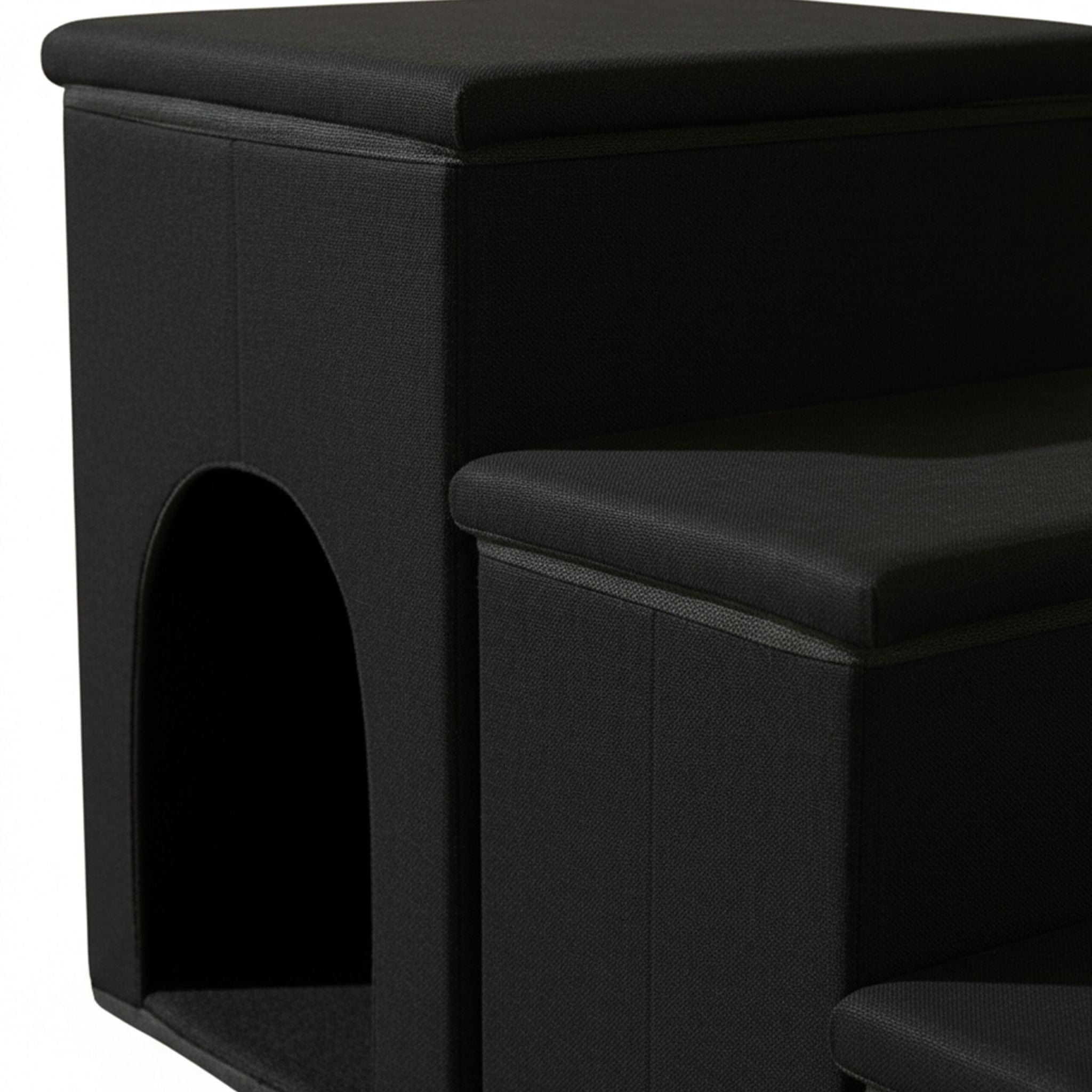 Faltbare Hundetreppe mit 3 Stufen Schwarz von Relaxdays