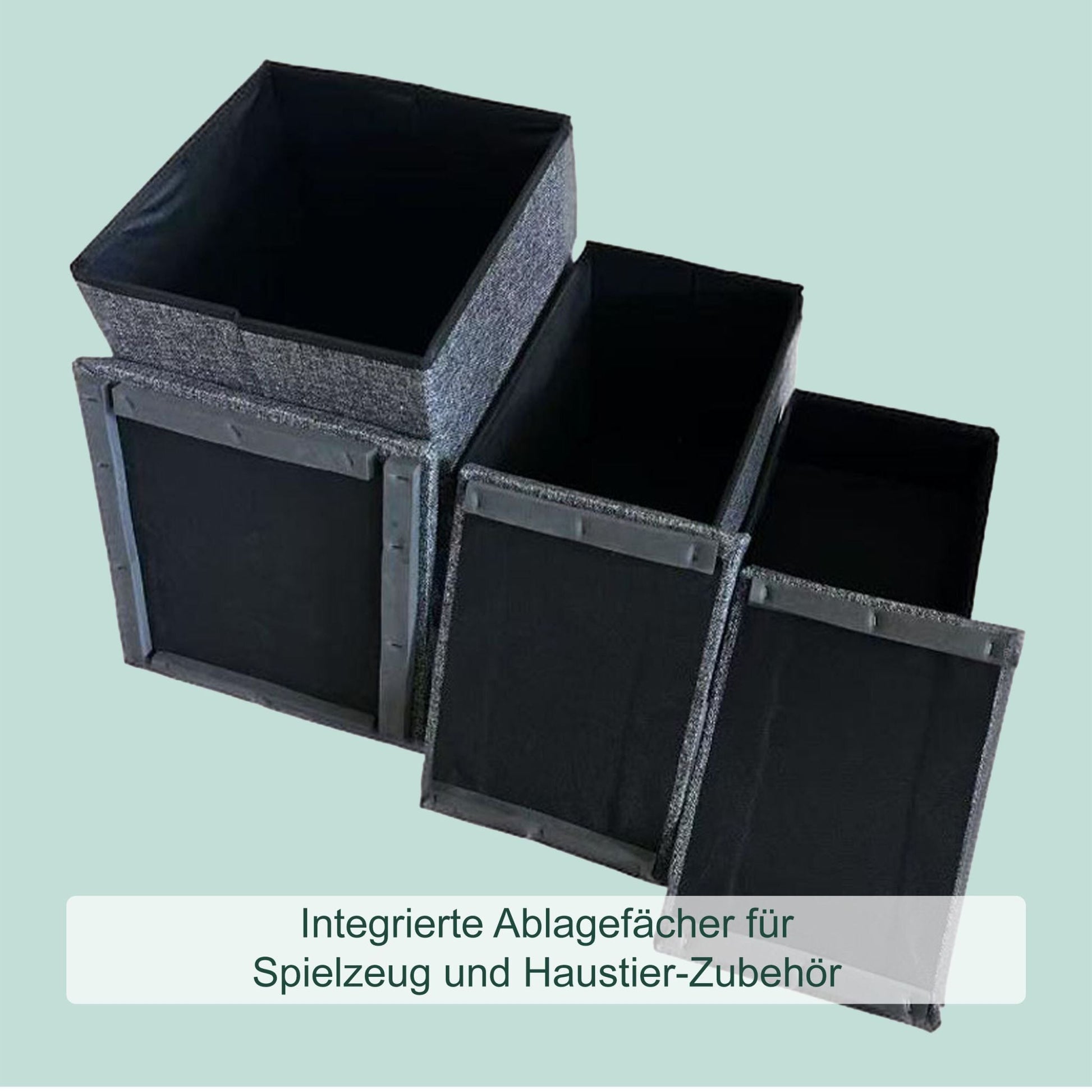 Faltbare Hundetreppe mit 3 Stufen Anthrazit von Relaxdays