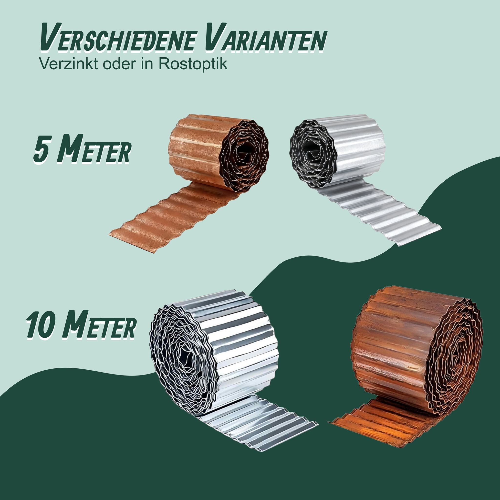 Rasenkante Rost Braun von Relaxdays