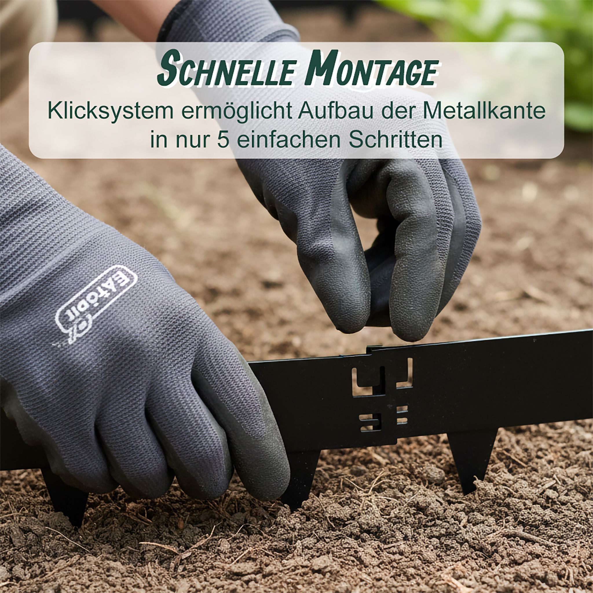 Rasenkante Rostoptik Schwarz von Relaxdays