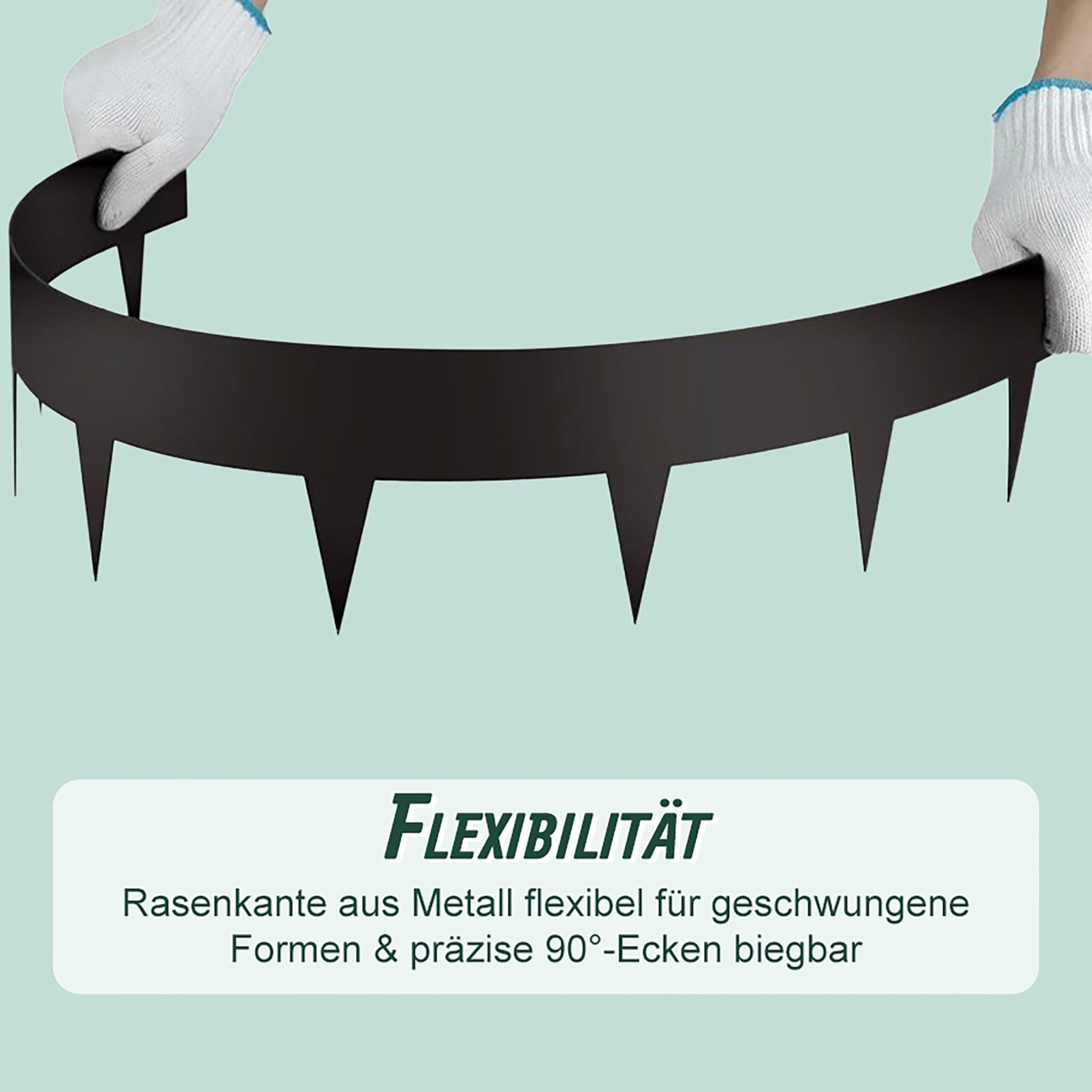 Rasenkante Rostoptik Schwarz von Relaxdays
