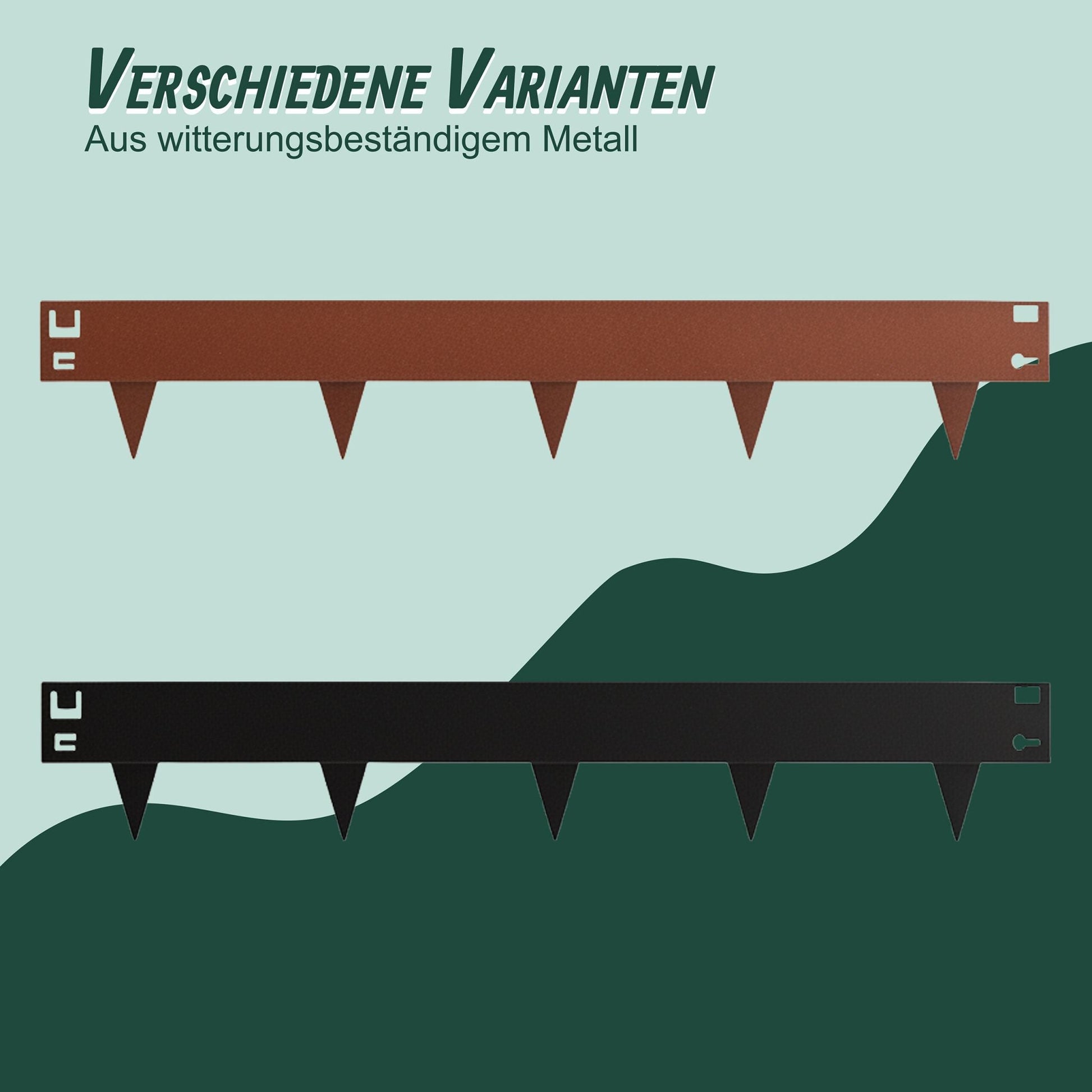 Rasenkante Rostoptik Schwarz von Relaxdays