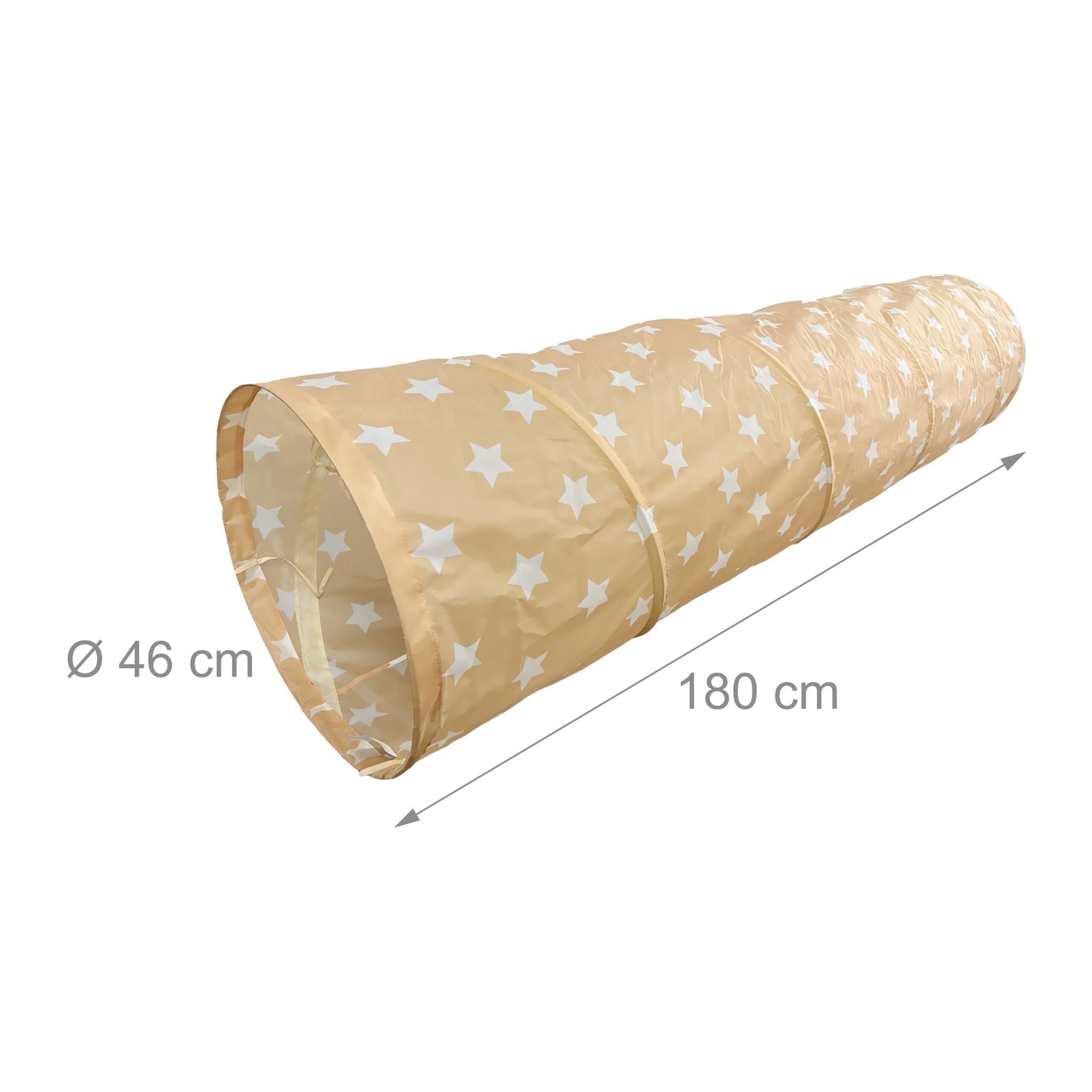 Spieltunnel 180cm Beige-Weiss