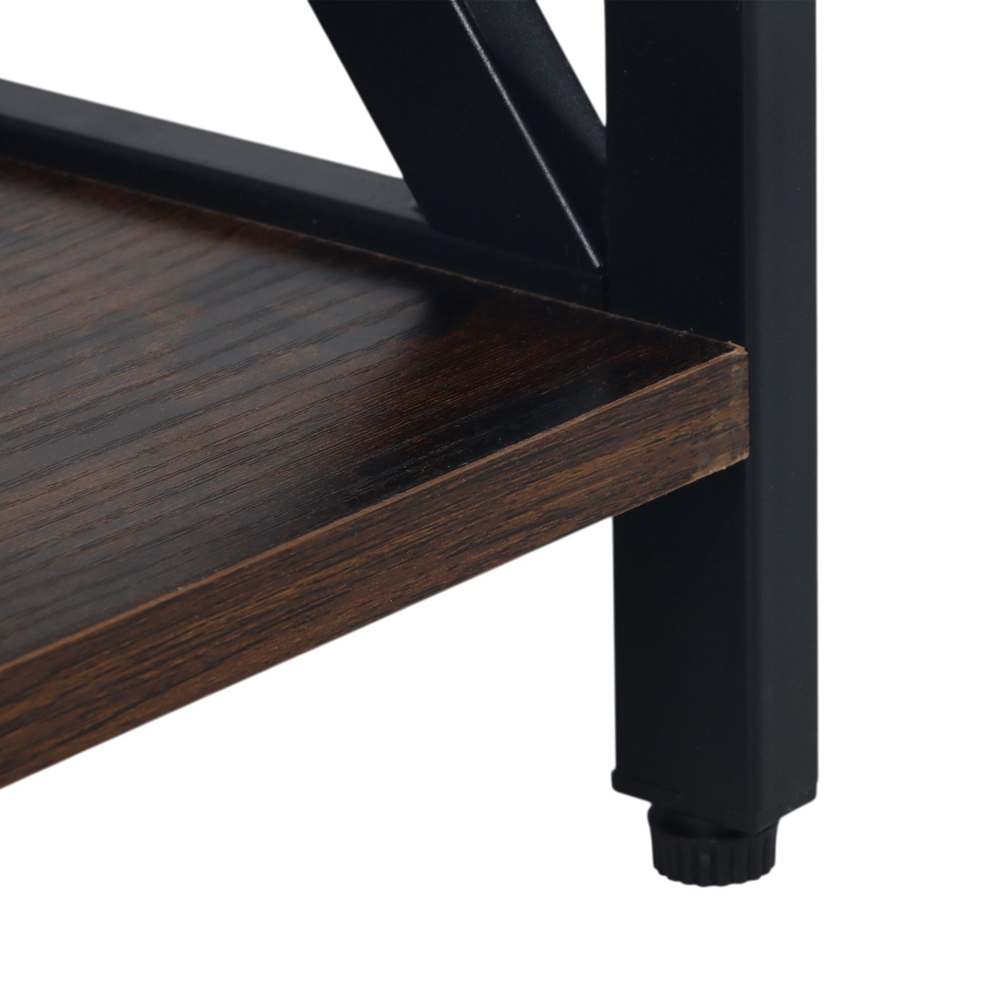 Konsolentisch mit Schublade Braun-Schwarz von Relaxdays