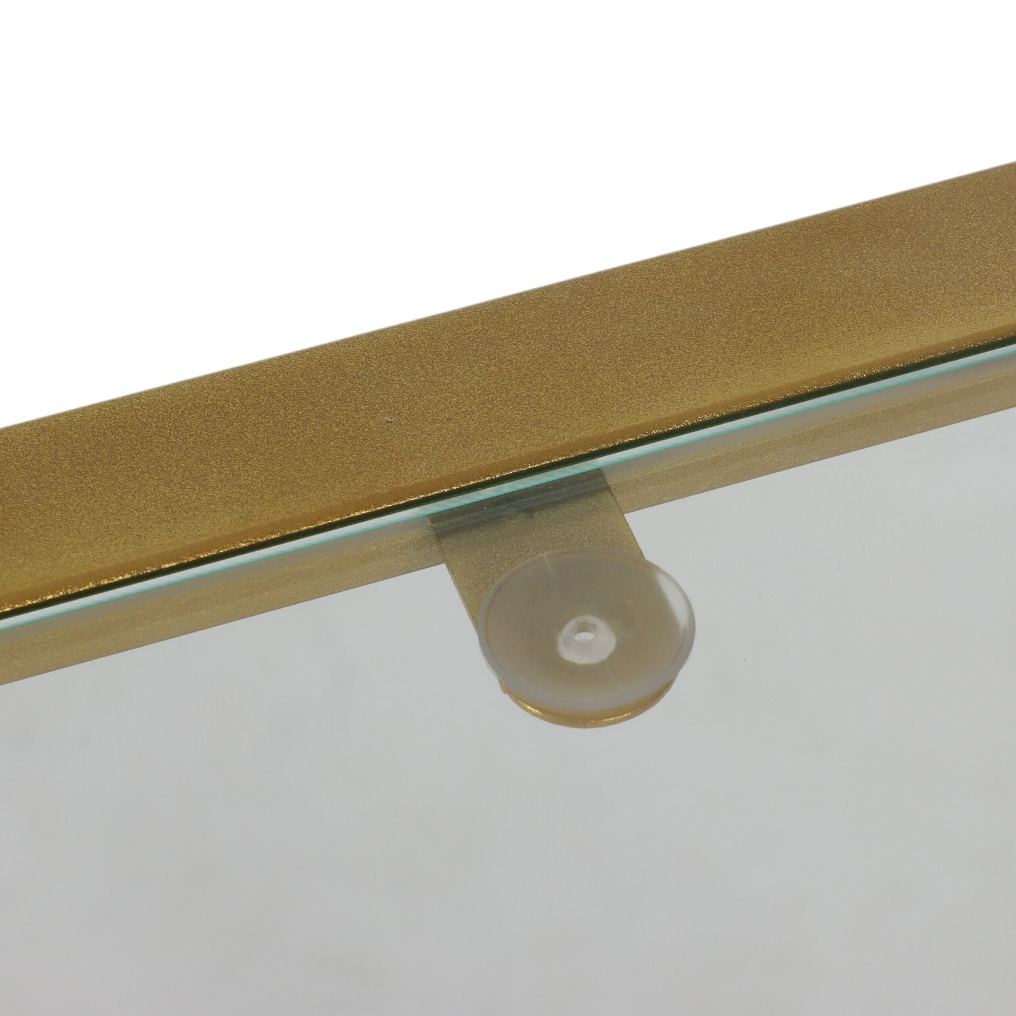 Konsolentisch mit 3 Glasablagen Gold-Transparent von Relaxdays