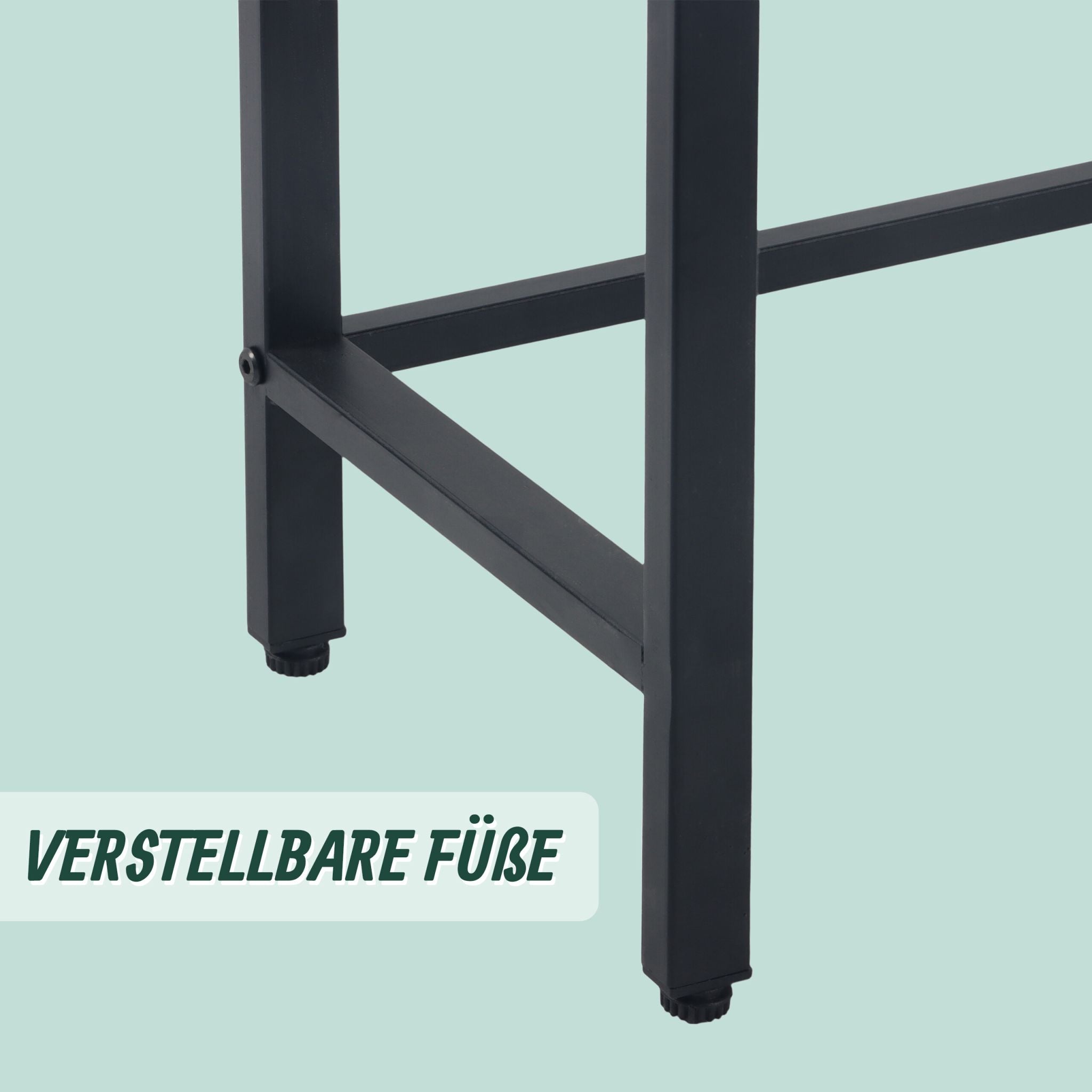 Schmaler Konsolentisch Industrial Design Dunkelbraun-Schwarz von Relaxdays