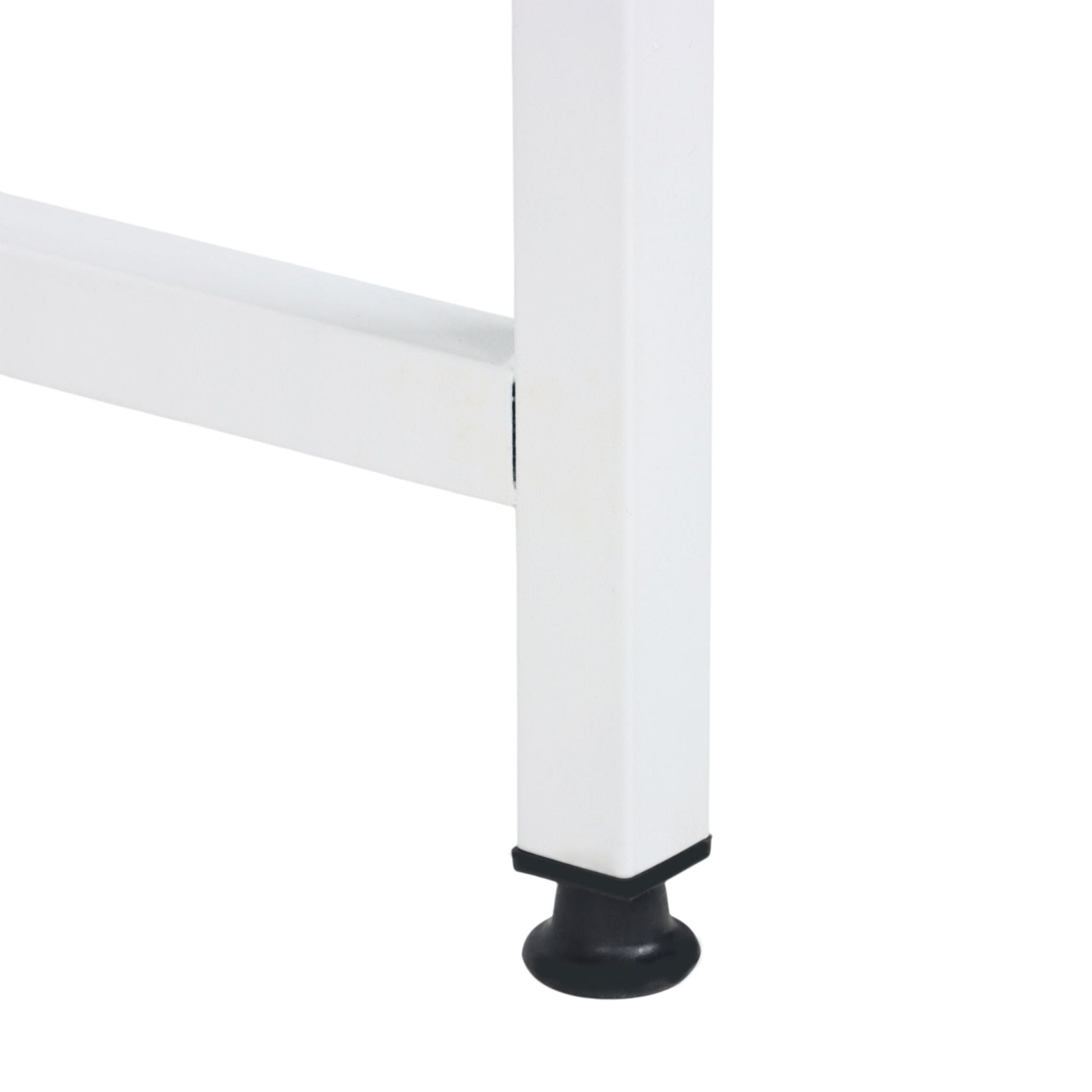 Konsolentisch 2 Schubladen offenes Fach Weiss-Hellbraun von Relaxdays