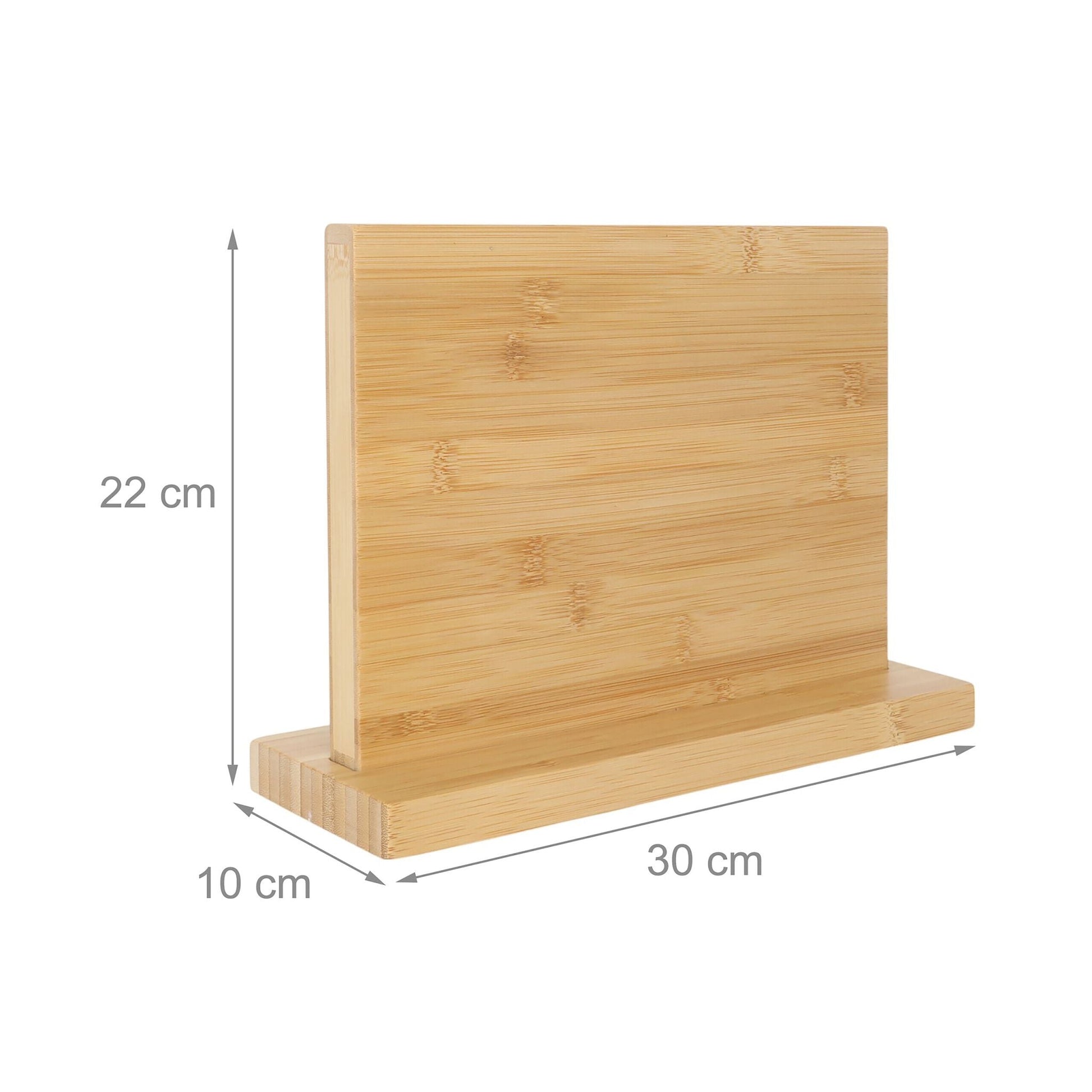 Magnetischer Messerblock Bambus Hellbraun von Relaxdays