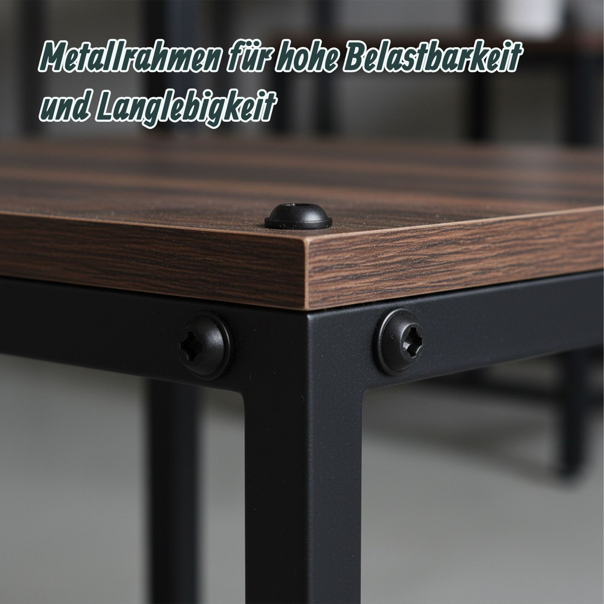 Industrial Nachttisch Schublade & Ablage Dunkelbraun-Schwarz von Relaxdays