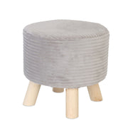 Hocker Cord Hellbraun-Grau von Relaxdays