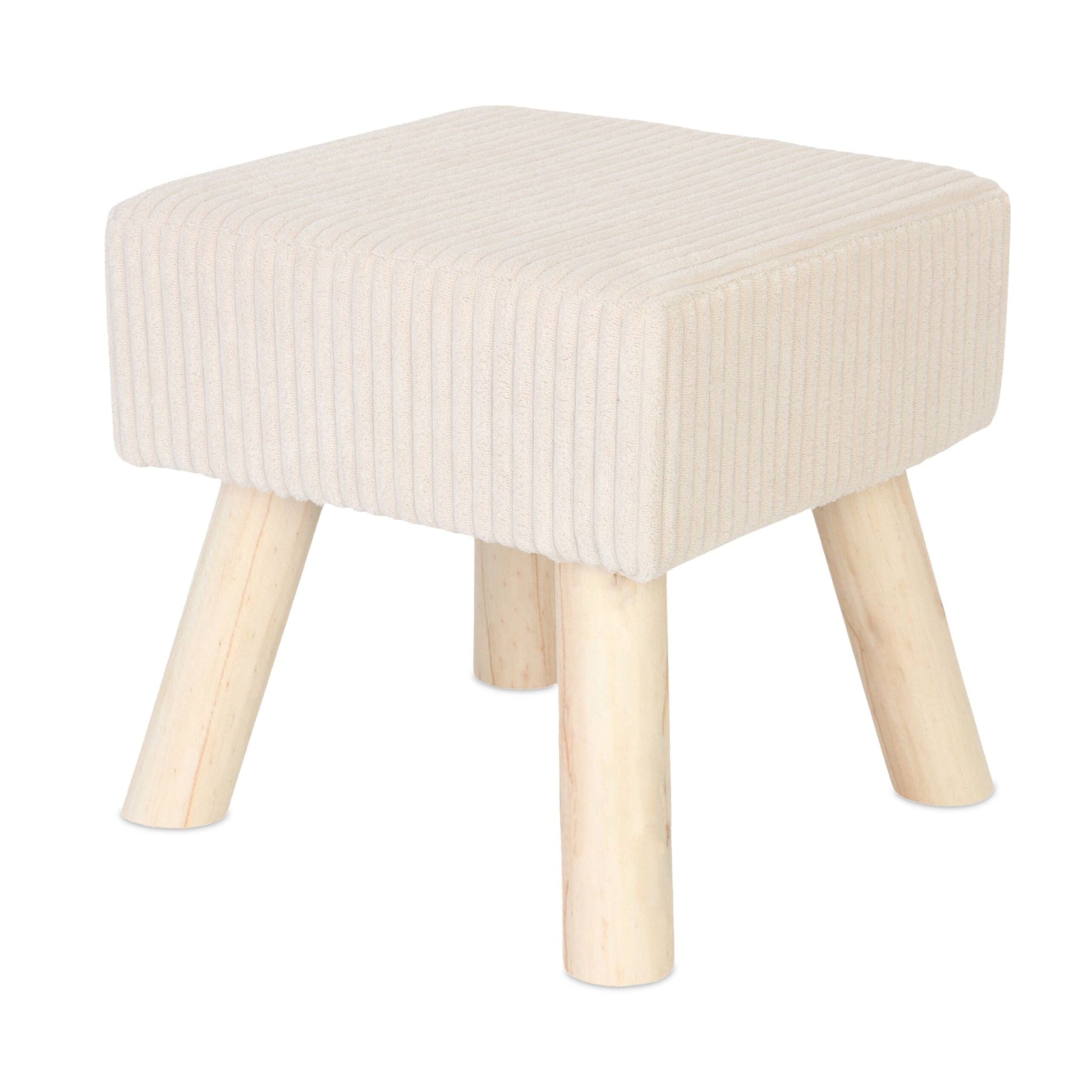 Hocker Cord Beige-Hellbraun von Relaxdays