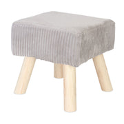 Hocker Cord Hellbraun-Grau von Relaxdays