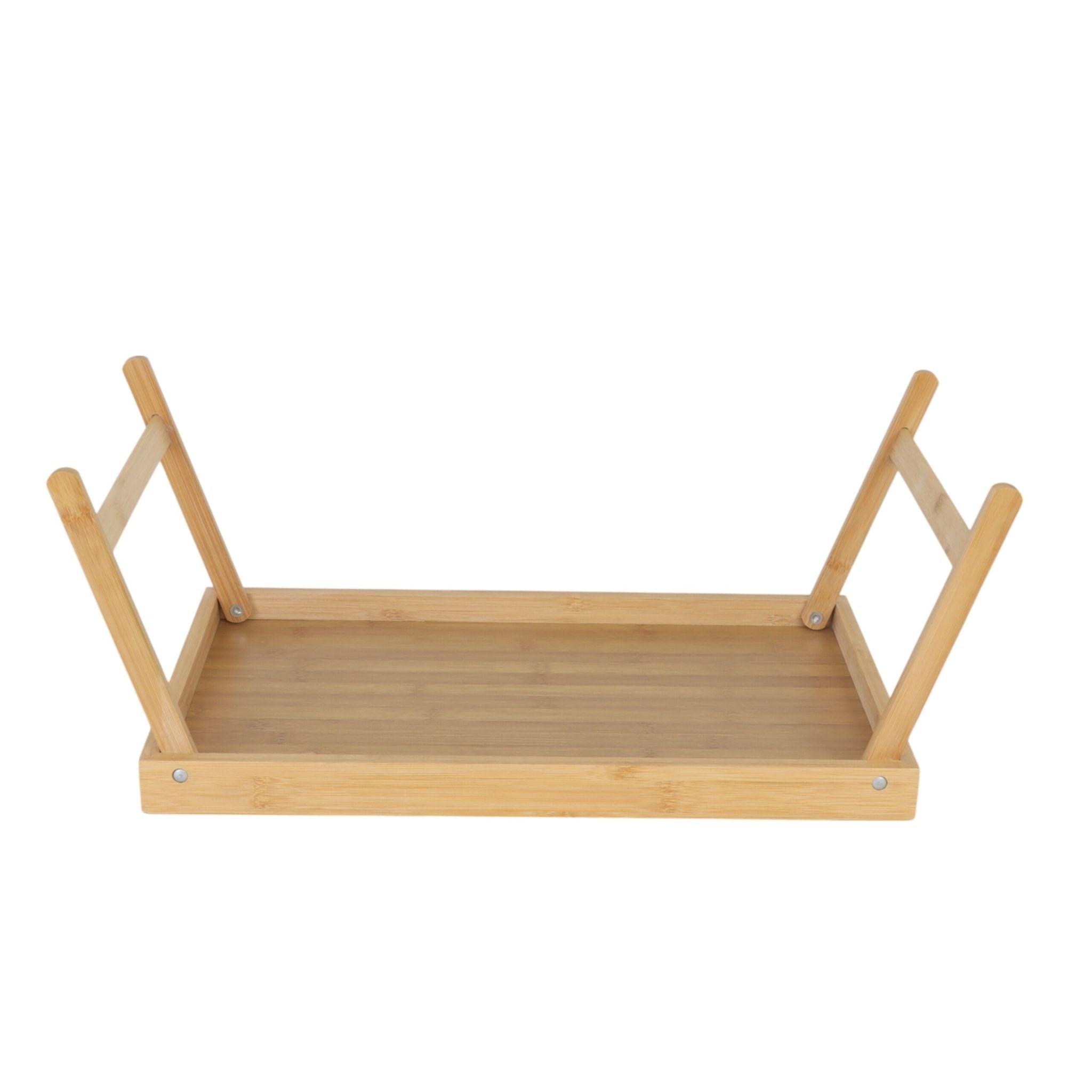 Klappbares Betttablett Bambus Hellbraun von Relaxdays