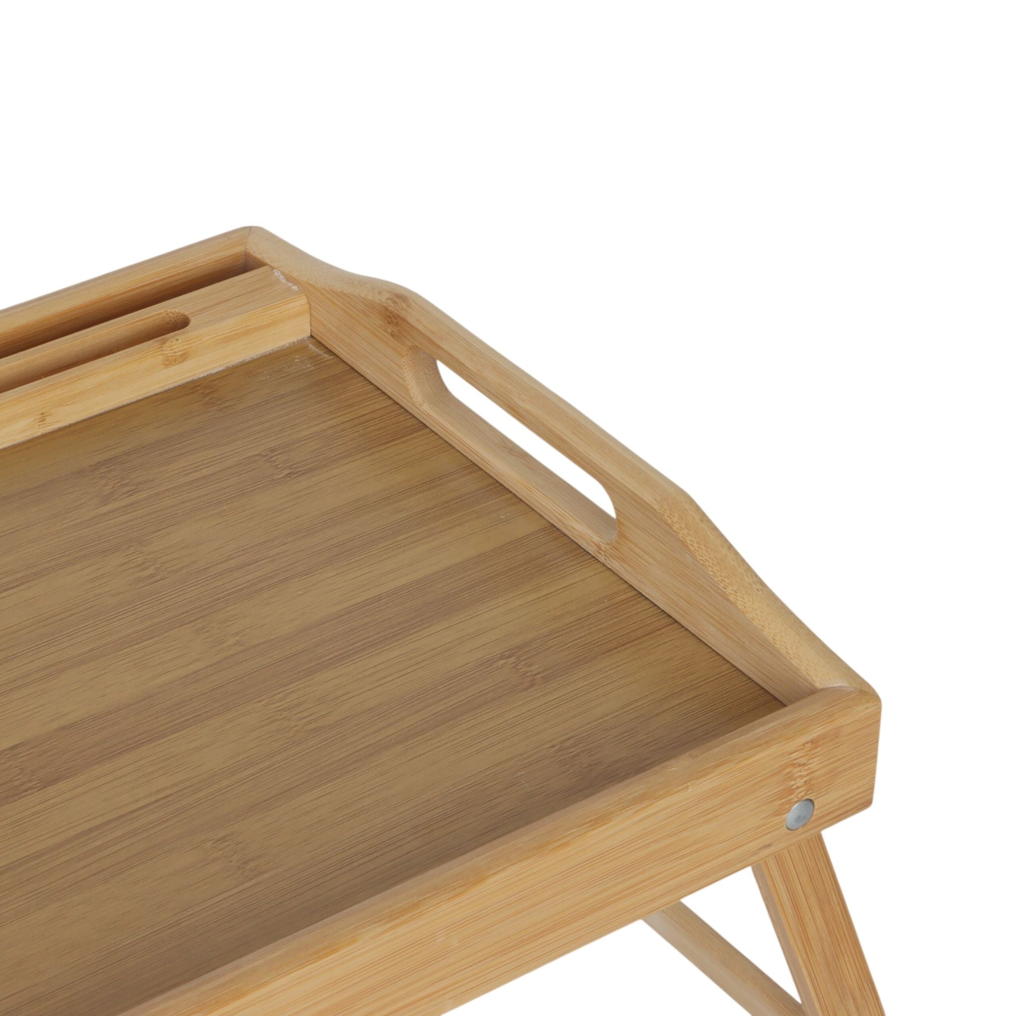 Klappbares Betttablett Bambus Hellbraun von Relaxdays