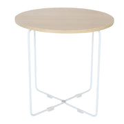 Beistelltisch Skandi-Design Weiss-Hellbraun von Relaxdays