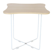 Beistelltisch Skandi-Design Weiss-Hellbraun von Relaxdays