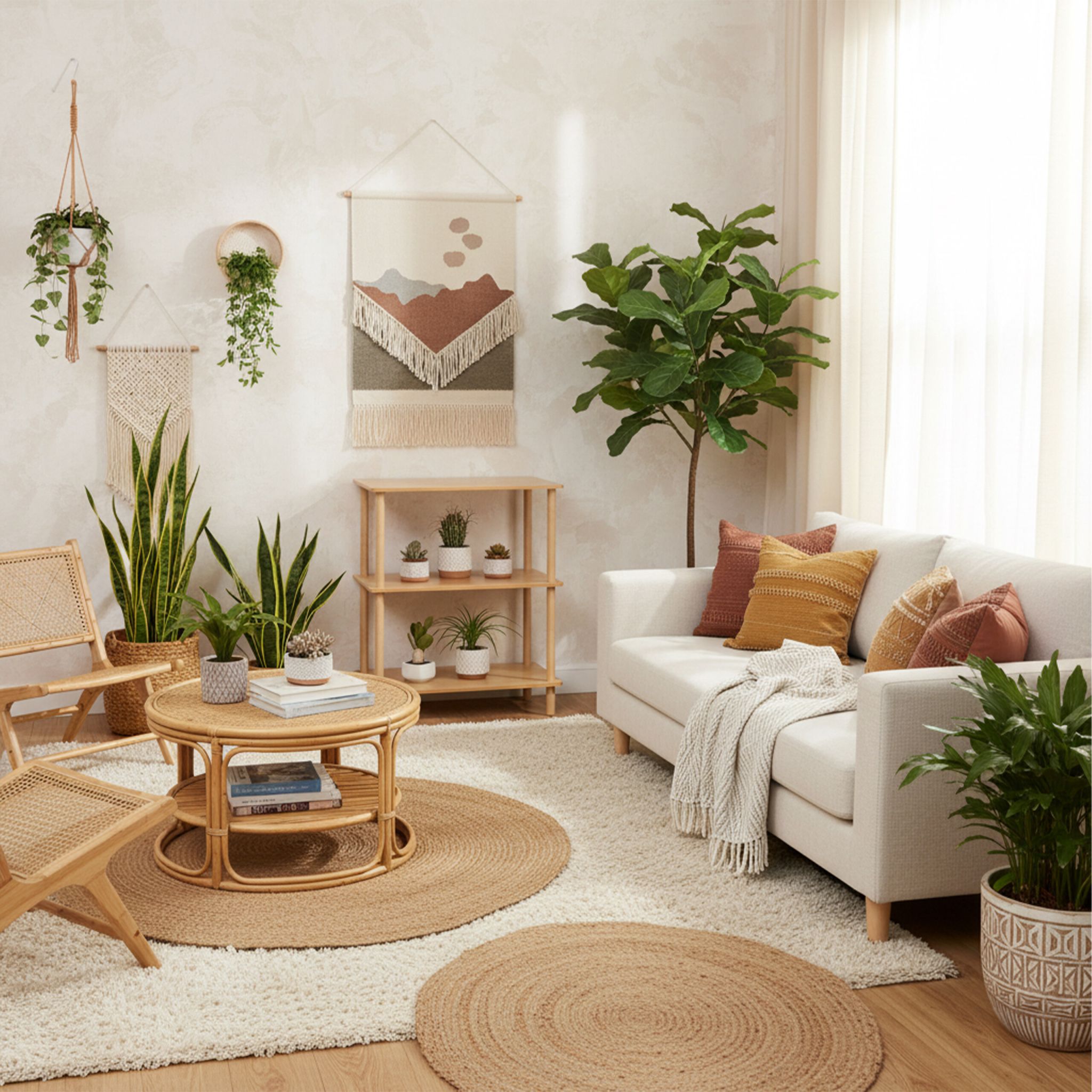 Standregal mit 3 Ebenen Beige-Hellbraun