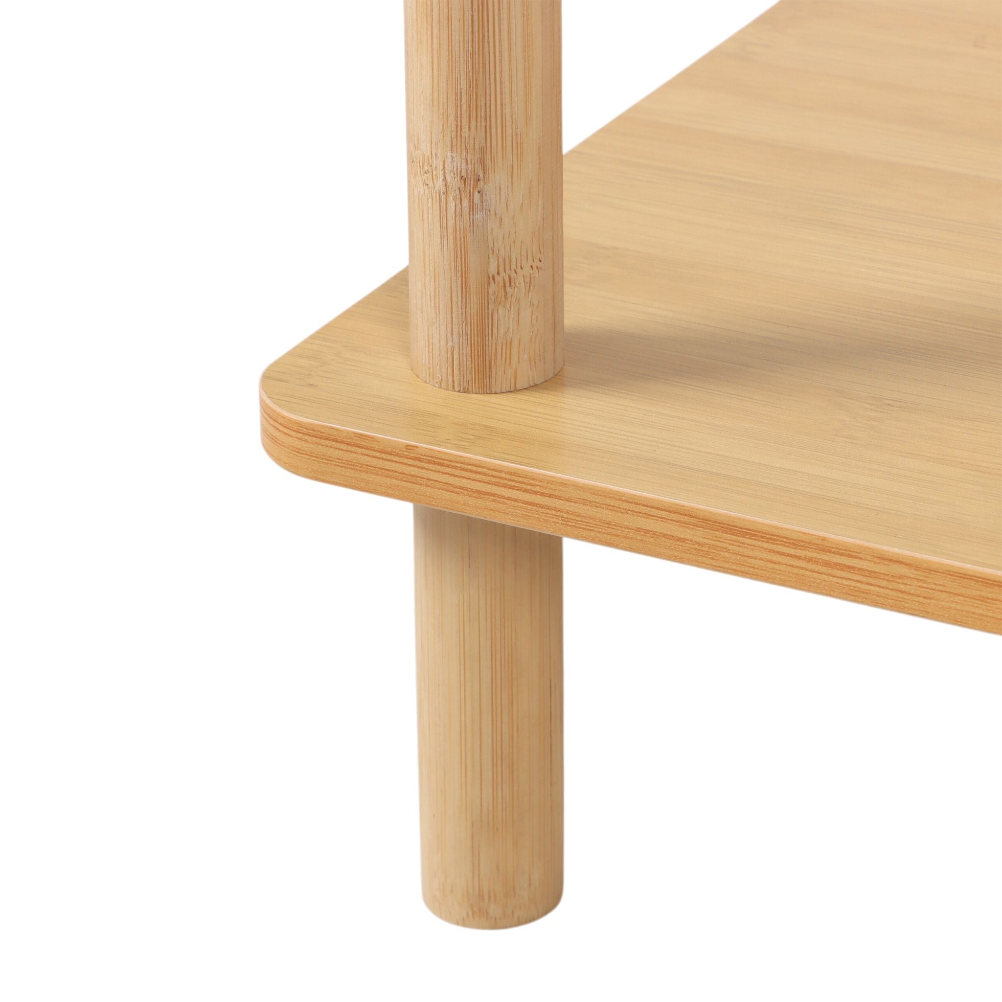 Standregal mit 3 Ebenen Beige-Hellbraun