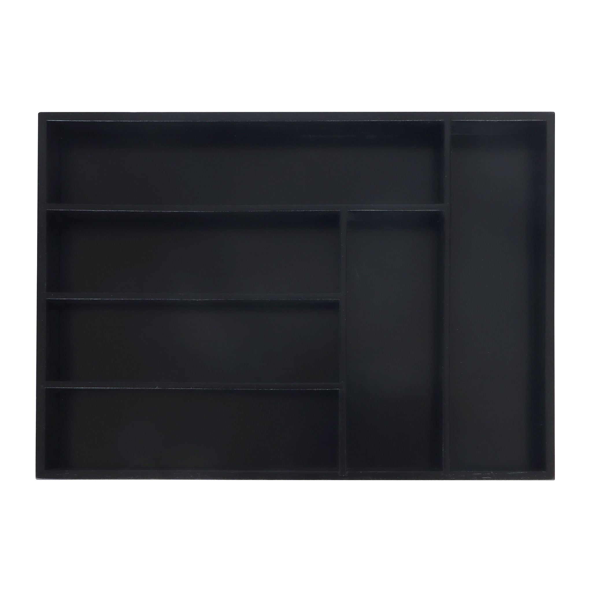 Besteckkasten Bambus Schwarz von Relaxdays