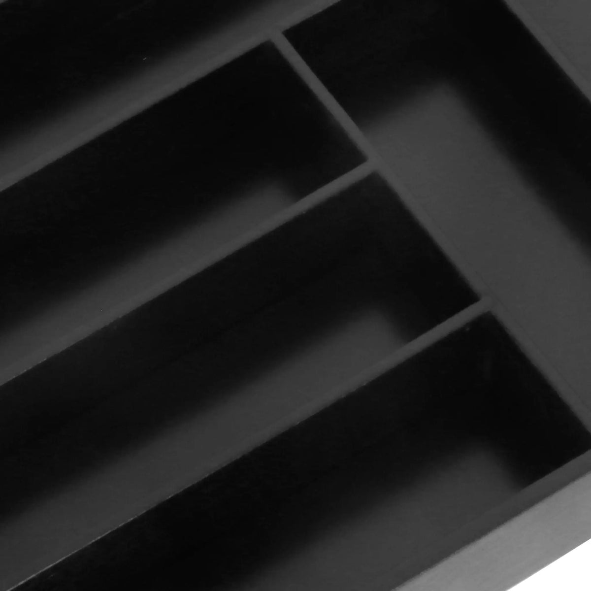 Besteckkasten Bambus Schwarz von Relaxdays