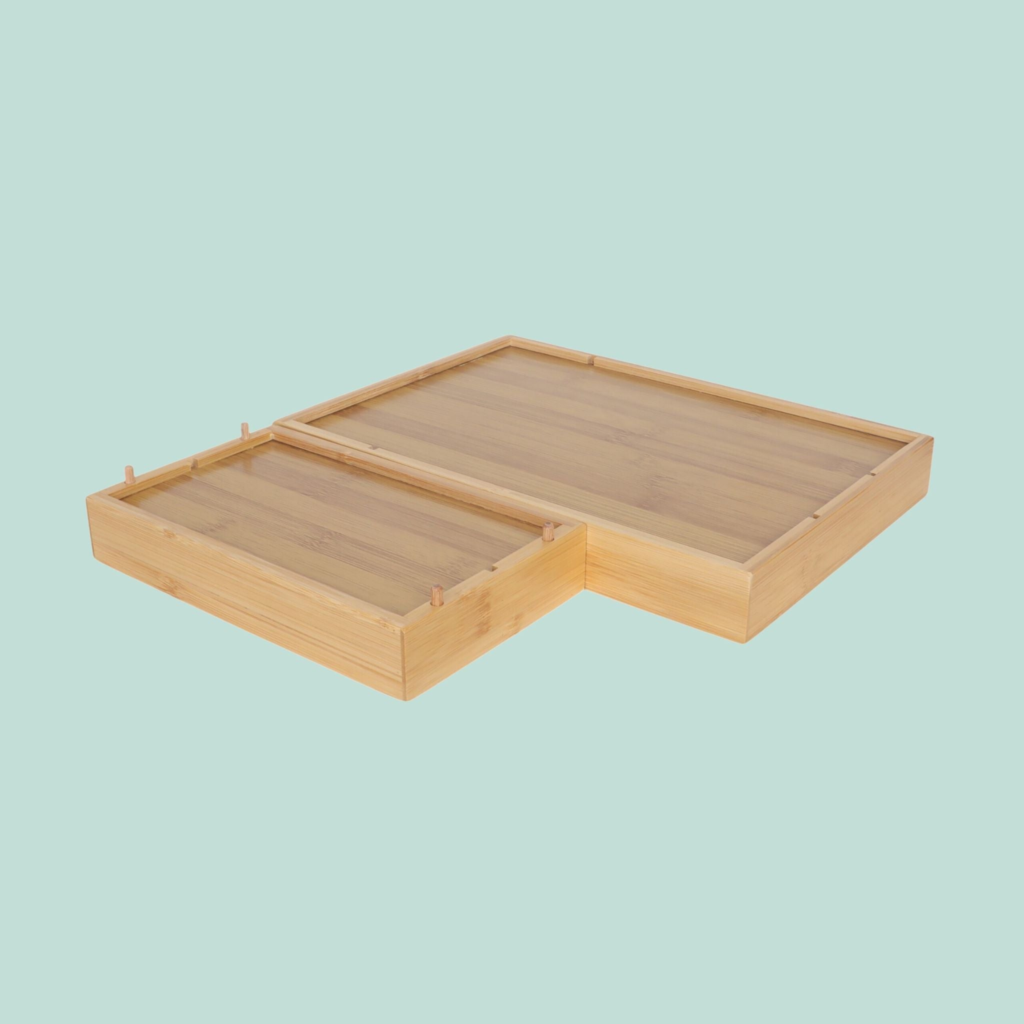 Besteckeinsatzset 2tlg. Bambus Hellbraun von Relaxdays