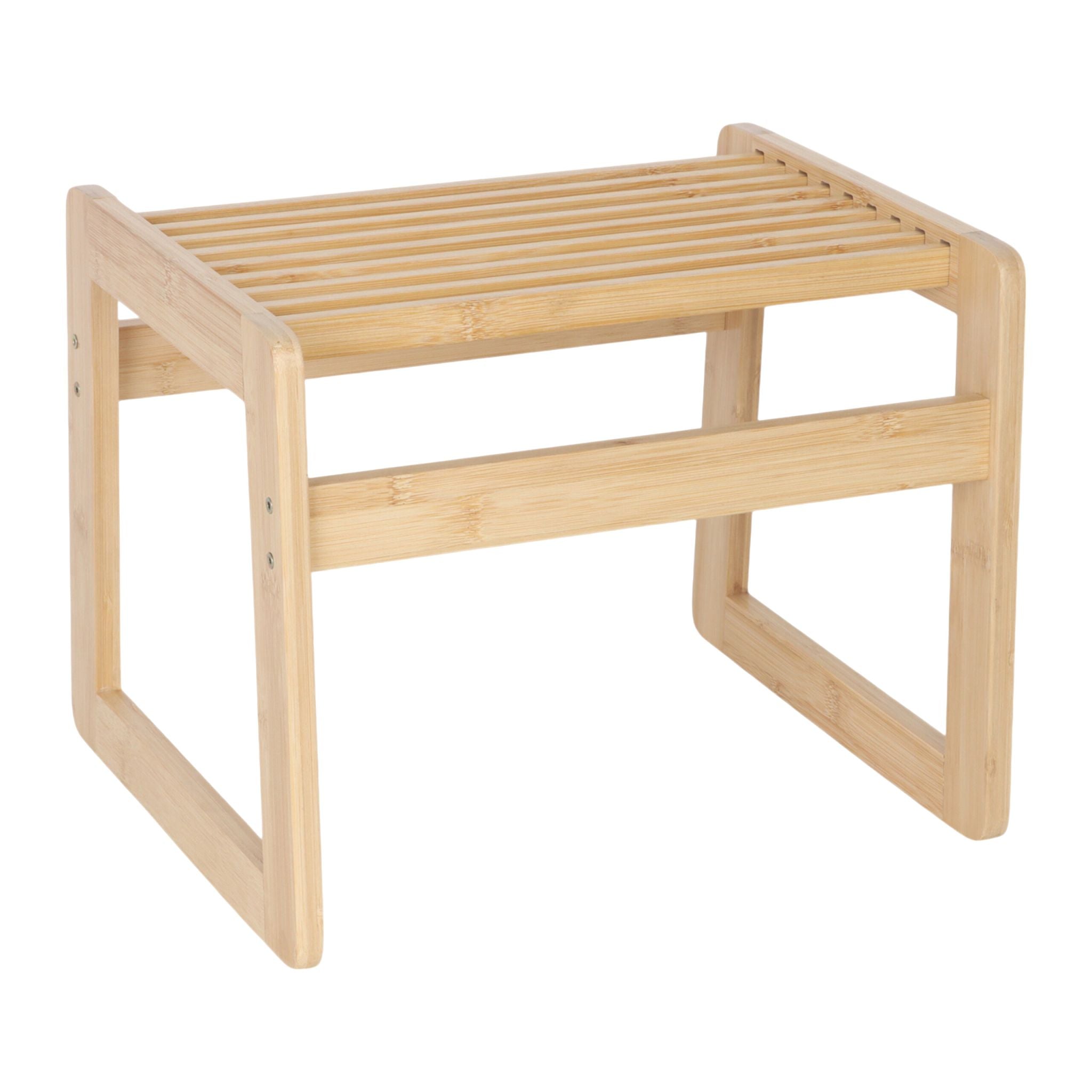 Badhocker Bambus Hellbraun von Relaxdays