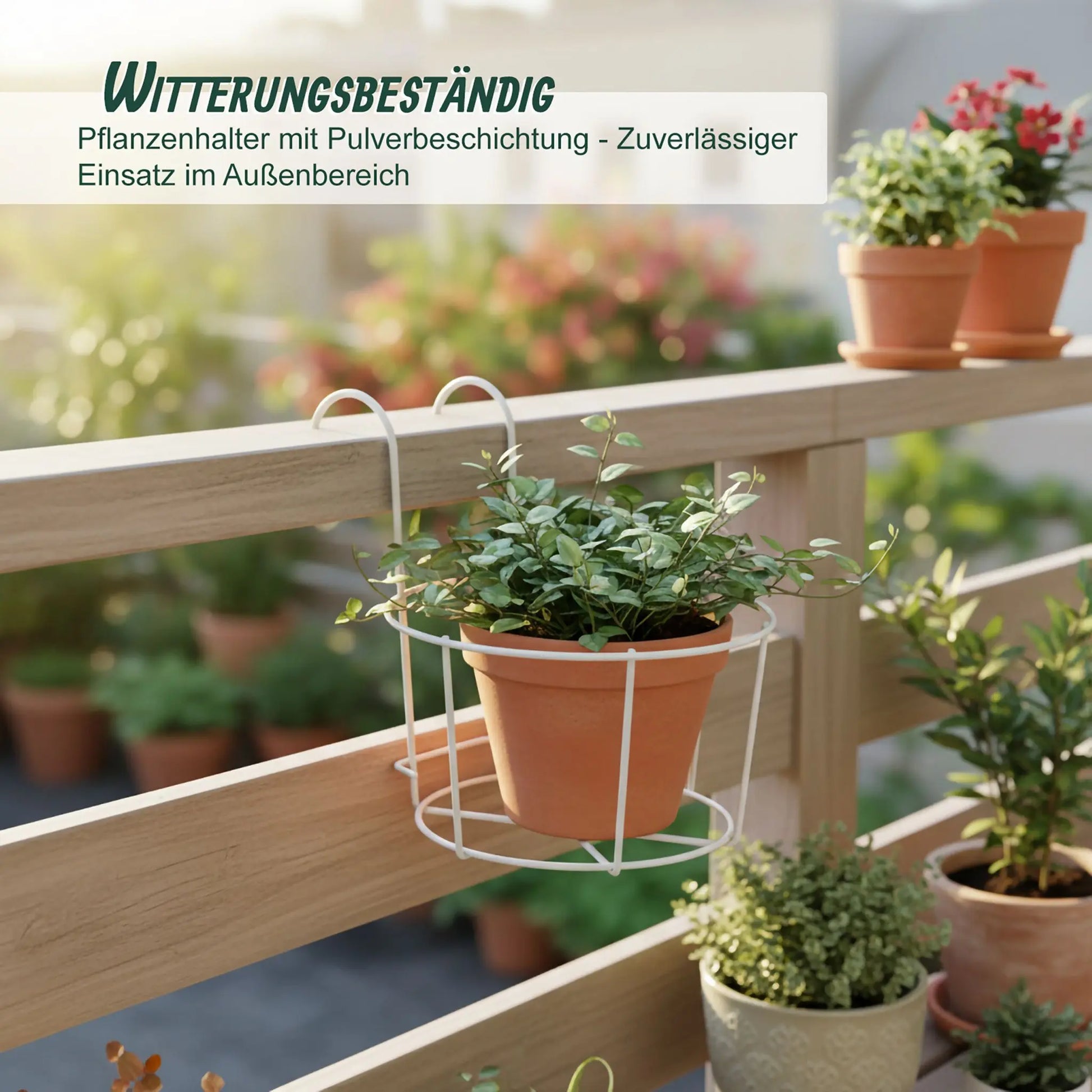 Hängeblumentöpfe 6er-Set Weiss von Relaxdays