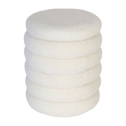 Hocker mit Stauraum Teddystoff Weiss von Relaxdays