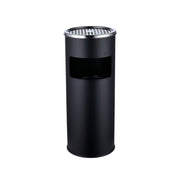 Standaschenbecher mit Inneneimer 17L Schwarz-Silber von Relaxdays