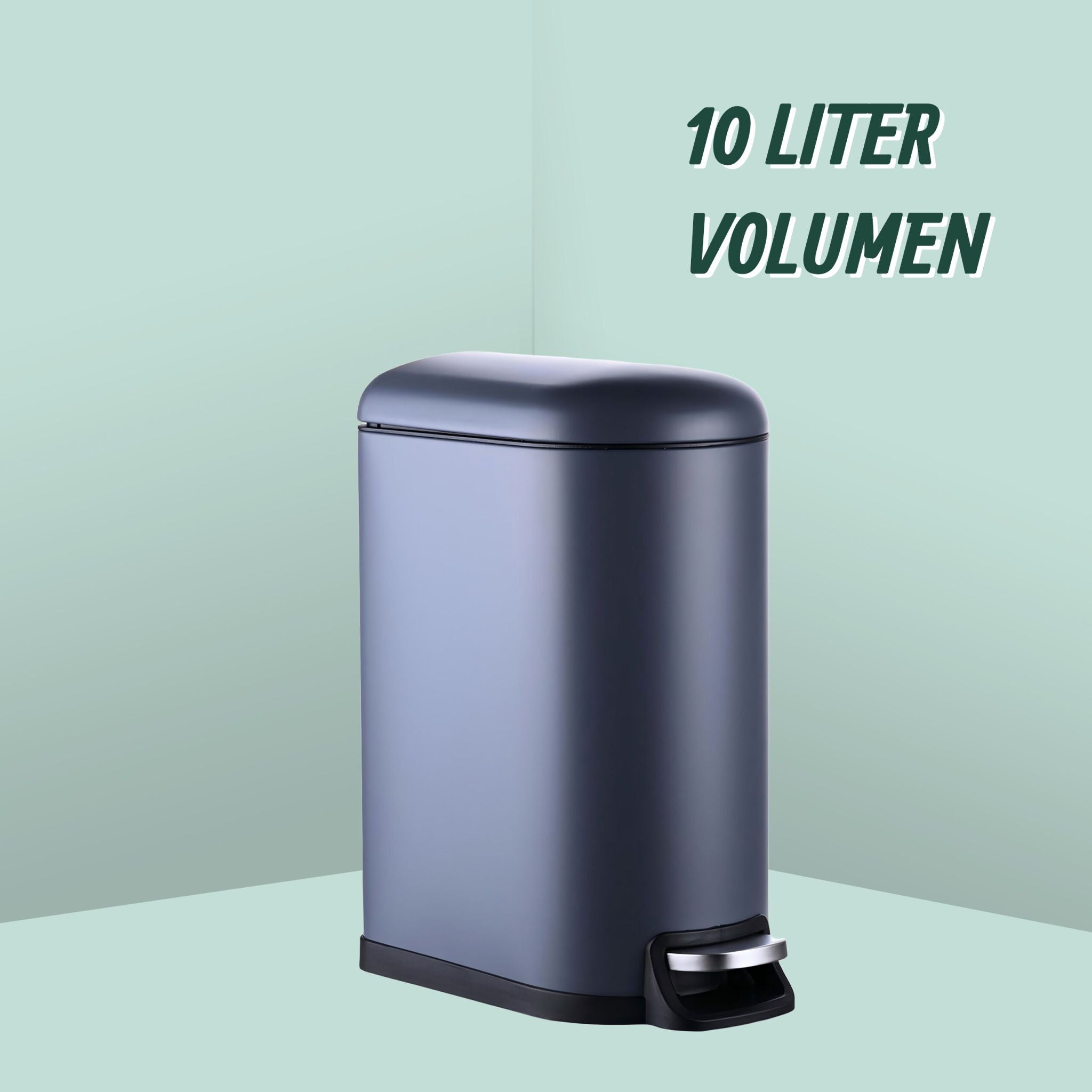 Mülleimer 10 Liter Grau von Relaxdays