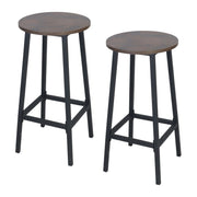 Barhocker 2er-Set Braun-Schwarz von Relaxdays