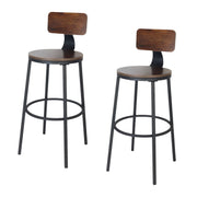 Barhocker 2er-Set Braun-Schwarz von Relaxdays
