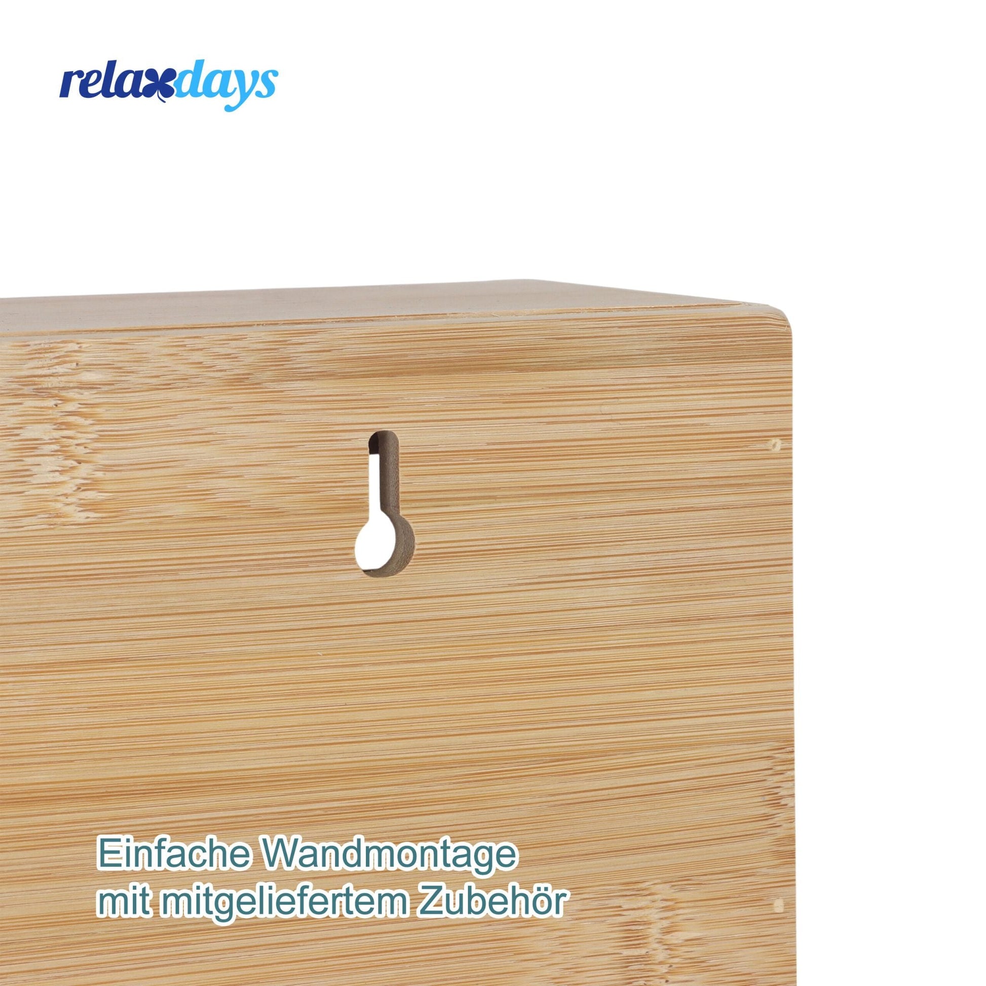 Wandrollenhalter Küche Hellbraun-Silber von Relaxdays