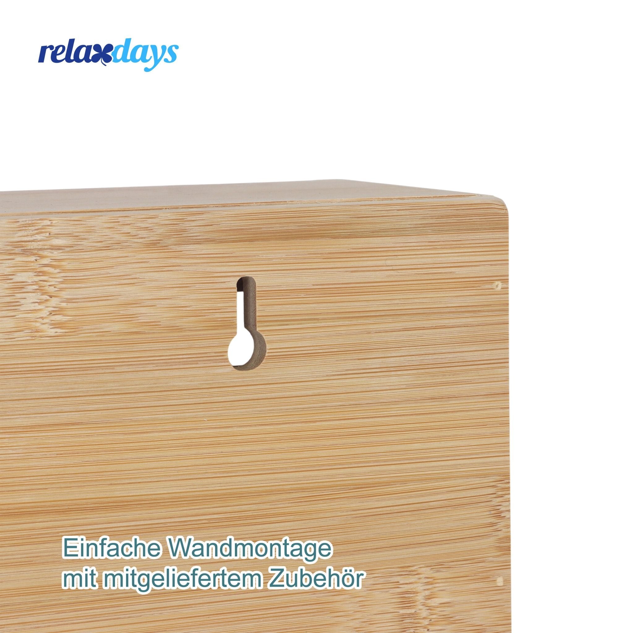 Wandrollenhalter Küche Hellbraun-Silber von Relaxdays