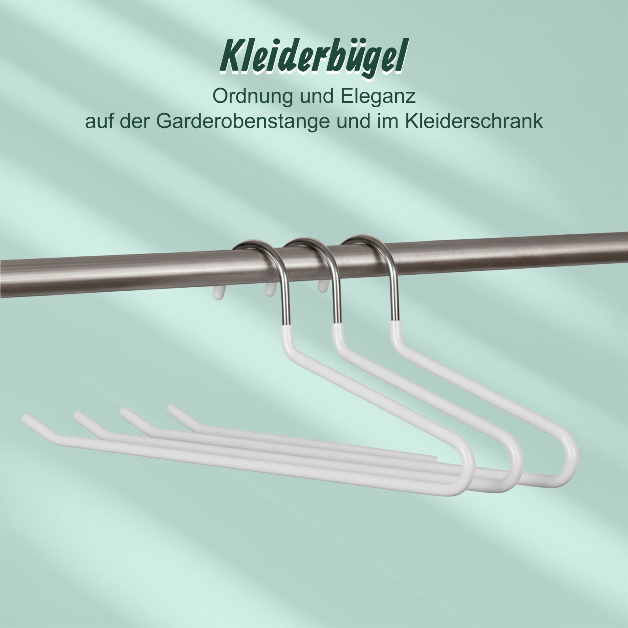 Rutschfestes Hosenbügel 20er-Set Weiss von Relaxdays