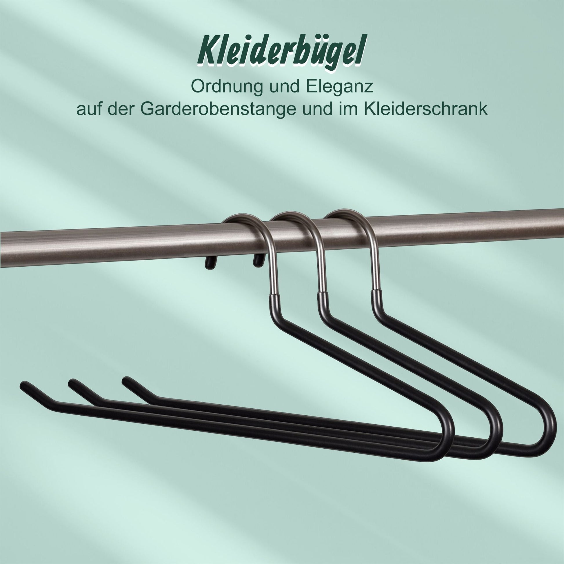 Rutschfestes Hosenbügel 20er-Set Schwarz von Relaxdays