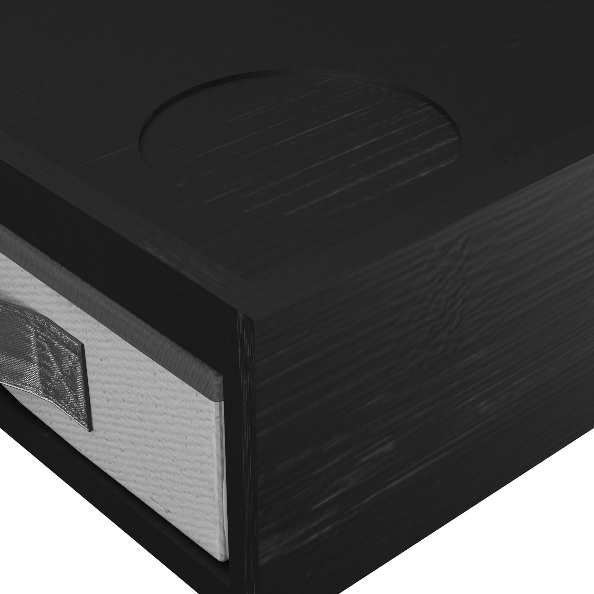 Klemmbarer Nachttisch Bambus 2er-Set Schwarz-Grau von Relaxdays