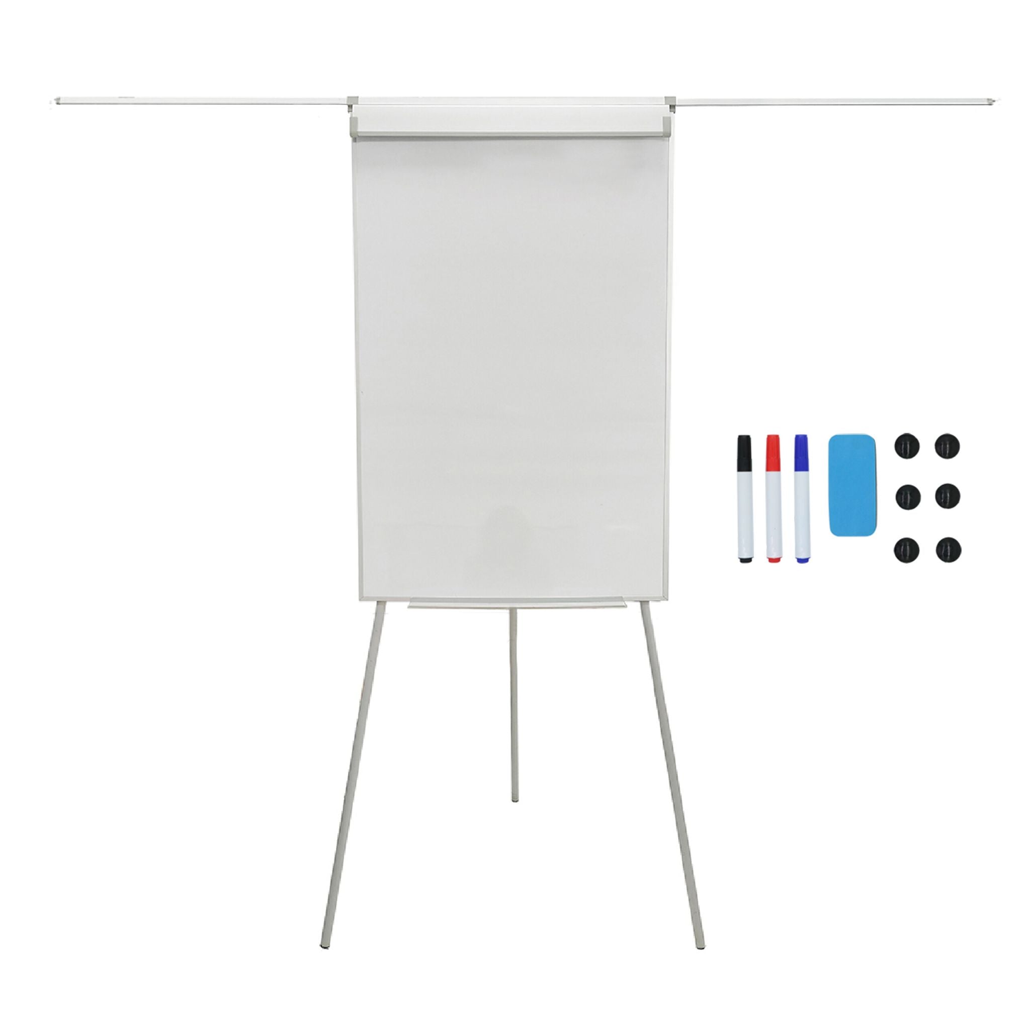 Flipchart Whiteboard 100x70cm 2 Arme Weiss