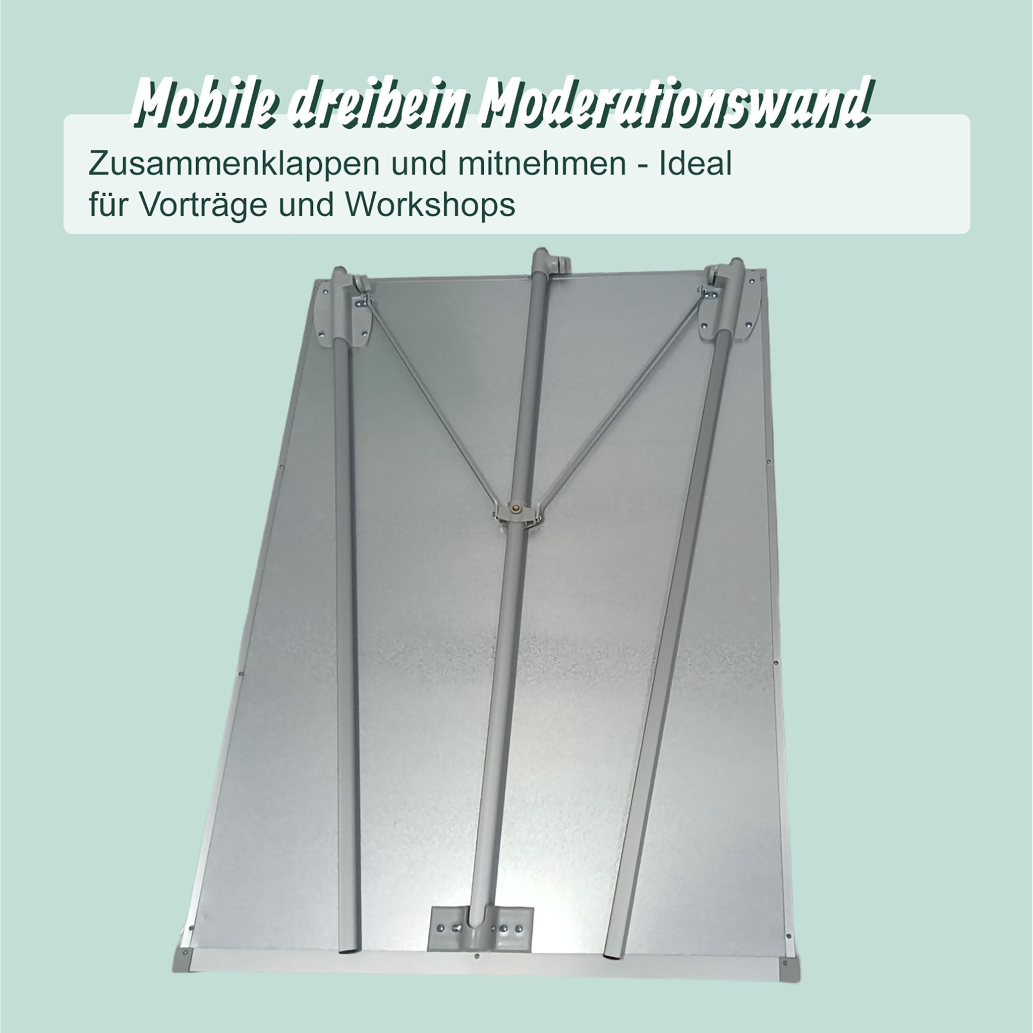 Flipchart Whiteboard 100x70cm 2 Arme Weiss