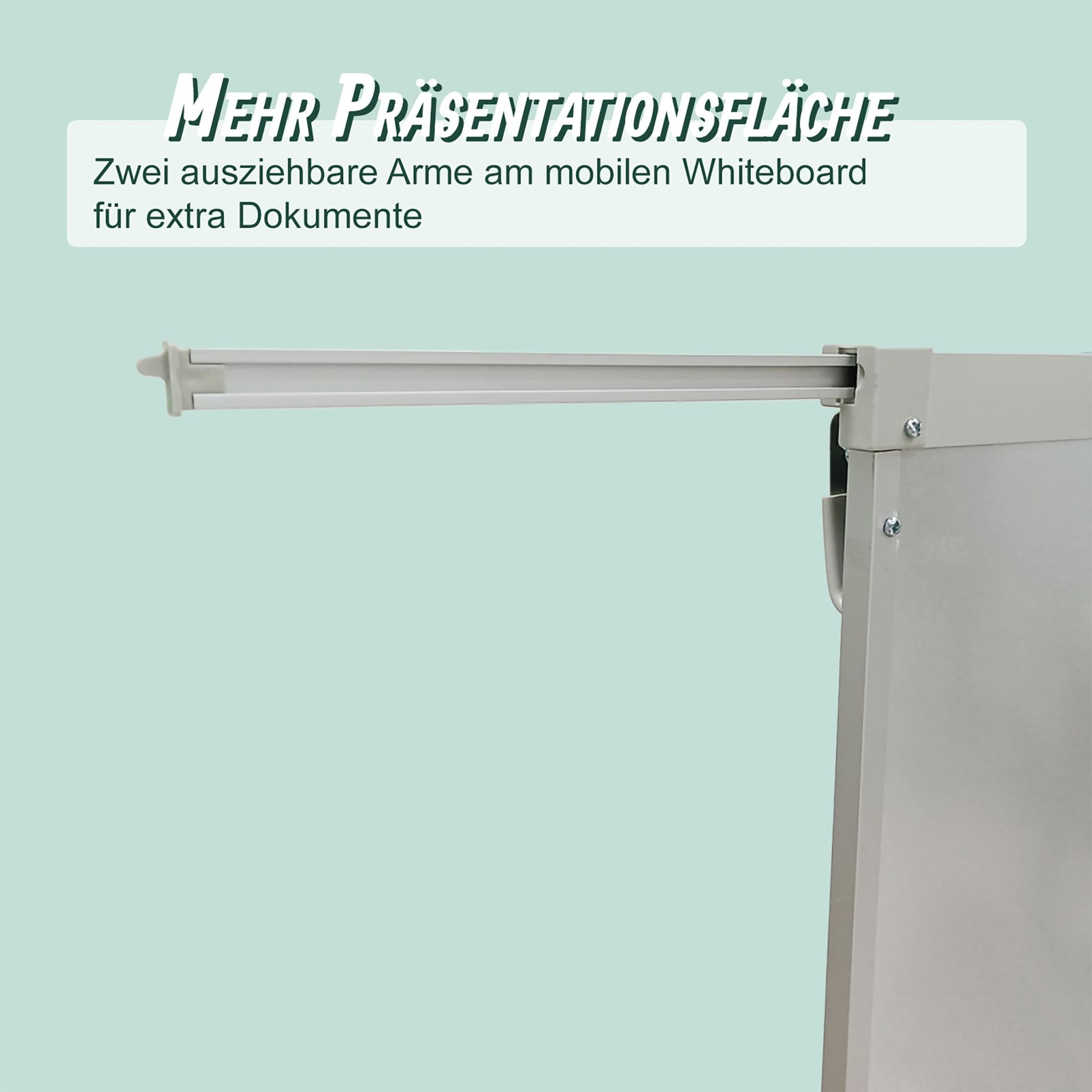 Flipchart Whiteboard 100x70cm 2 Arme Weiss