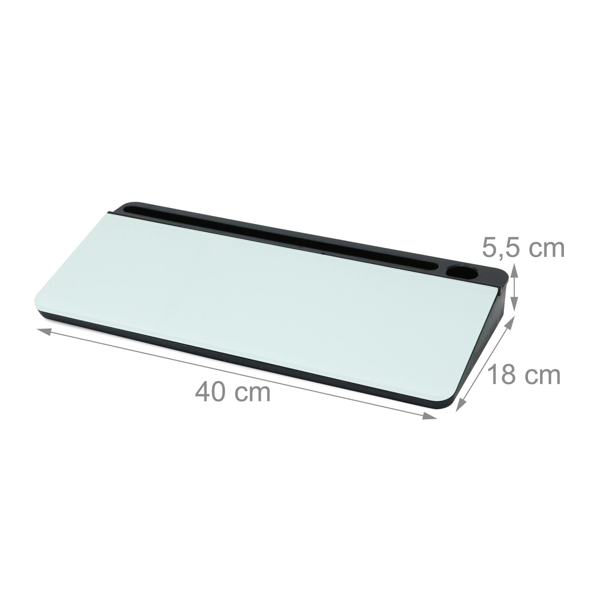 Schreibtisch Organizer mit Whiteboard Weiss-Schwarz