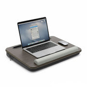 Laptopkissen mit Tasche Braun-Grau von Relaxdays