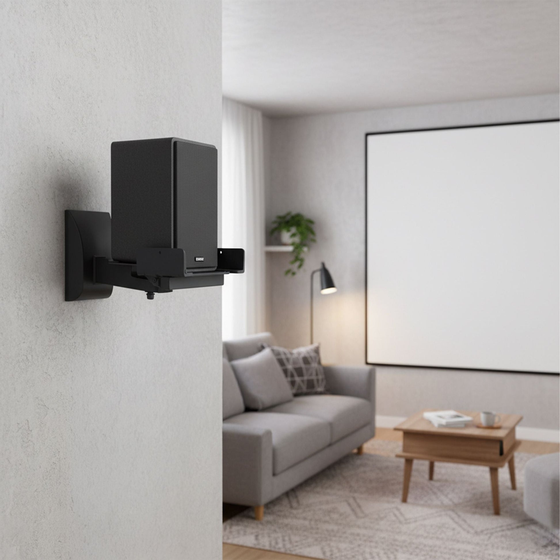 Lautsprecher Wandhalterung 2er-Set Schwarz von Relaxdays