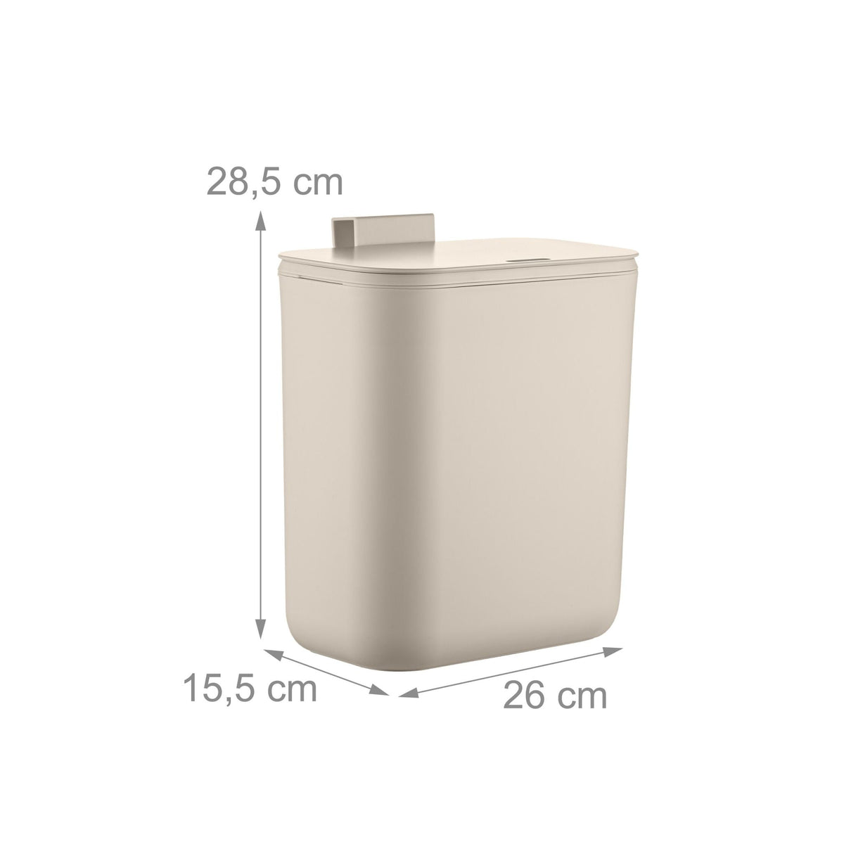 Küchenmülleimer zum Einhängen 9L Beige von Relaxdays