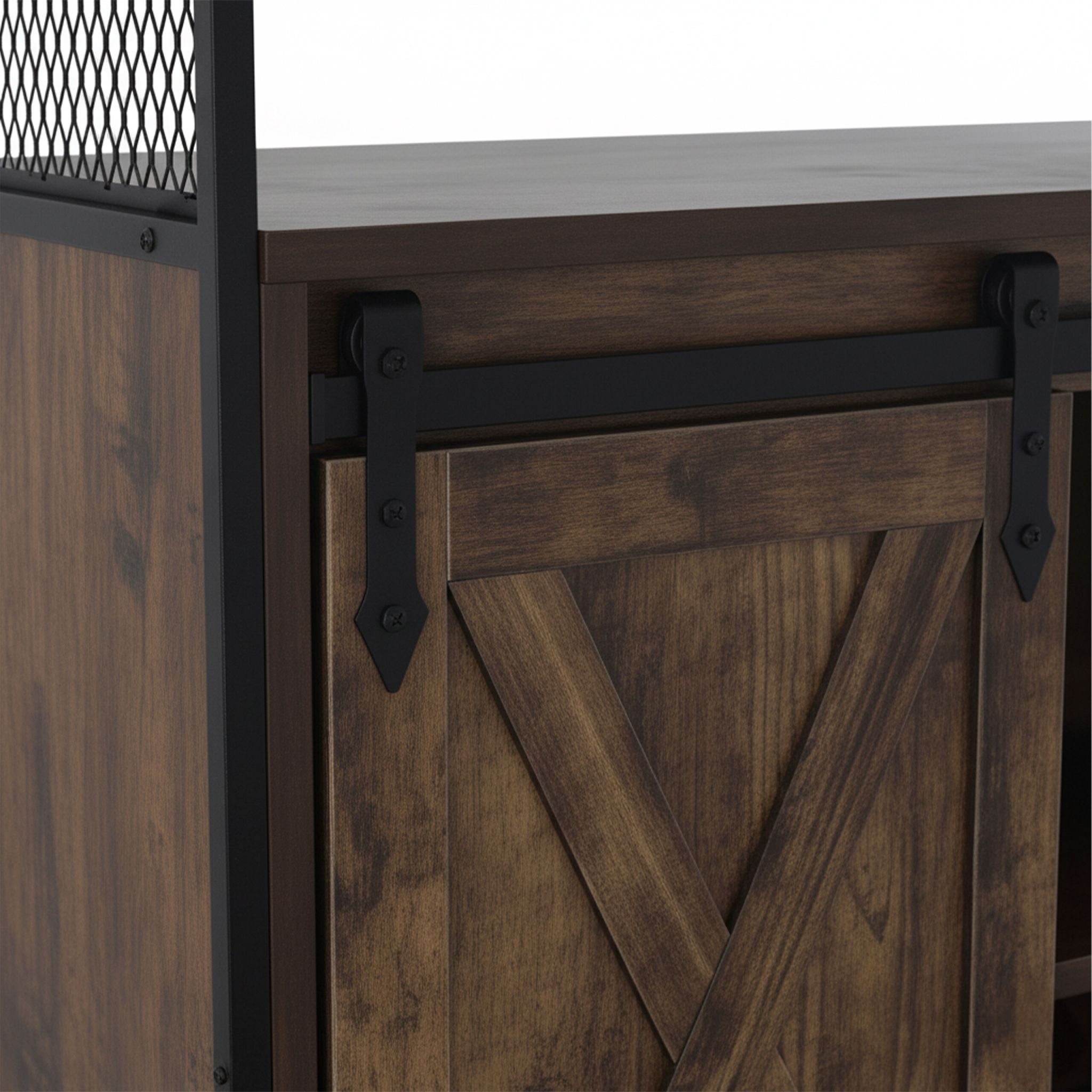 Sideboard mit Schiebetüren Braun-Schwarz von Relaxdays