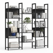 Industrial Bücherregal 14 Ablagen Schwarz von Relaxdays
