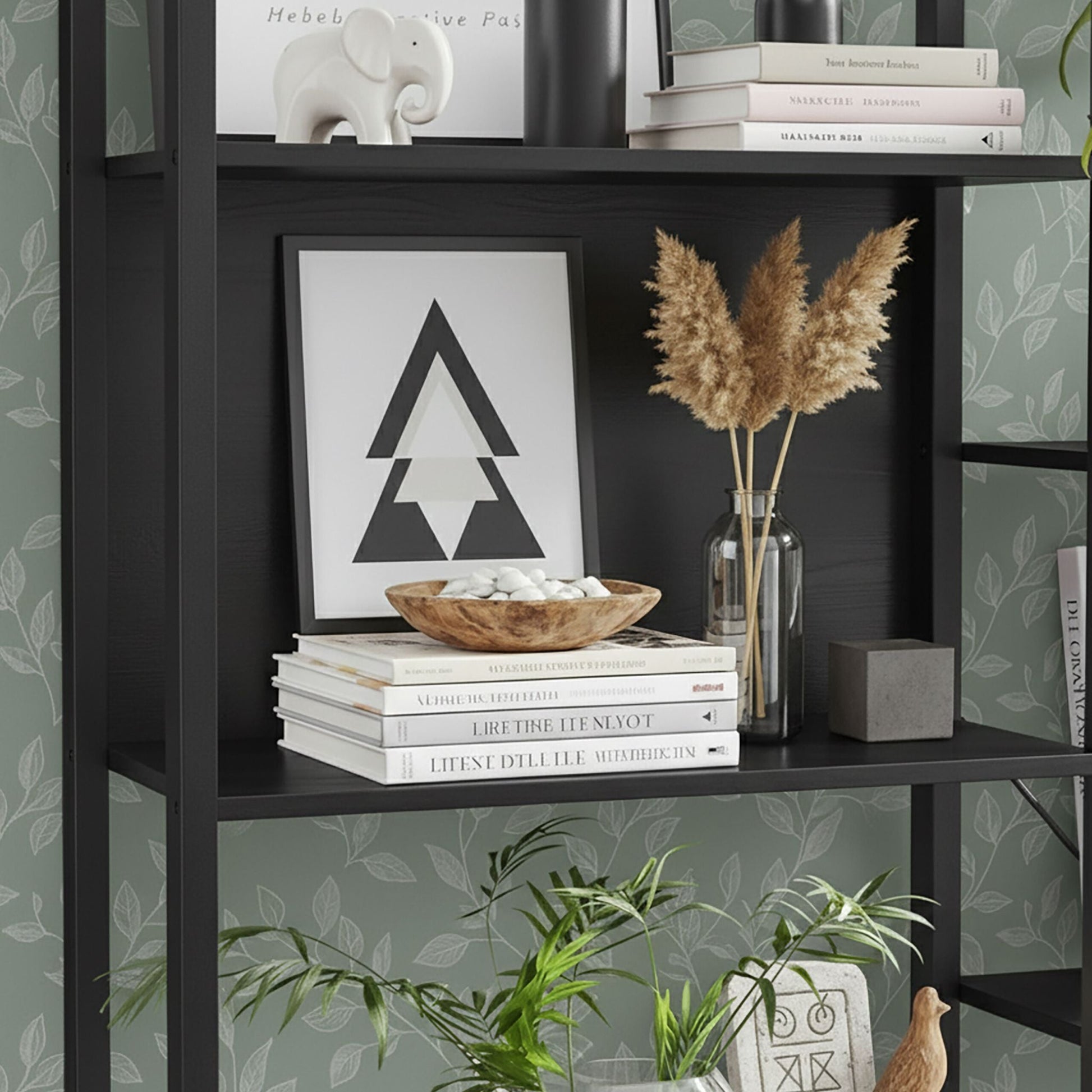 Industrial Bücherregal 14 Ablagen Schwarz von Relaxdays