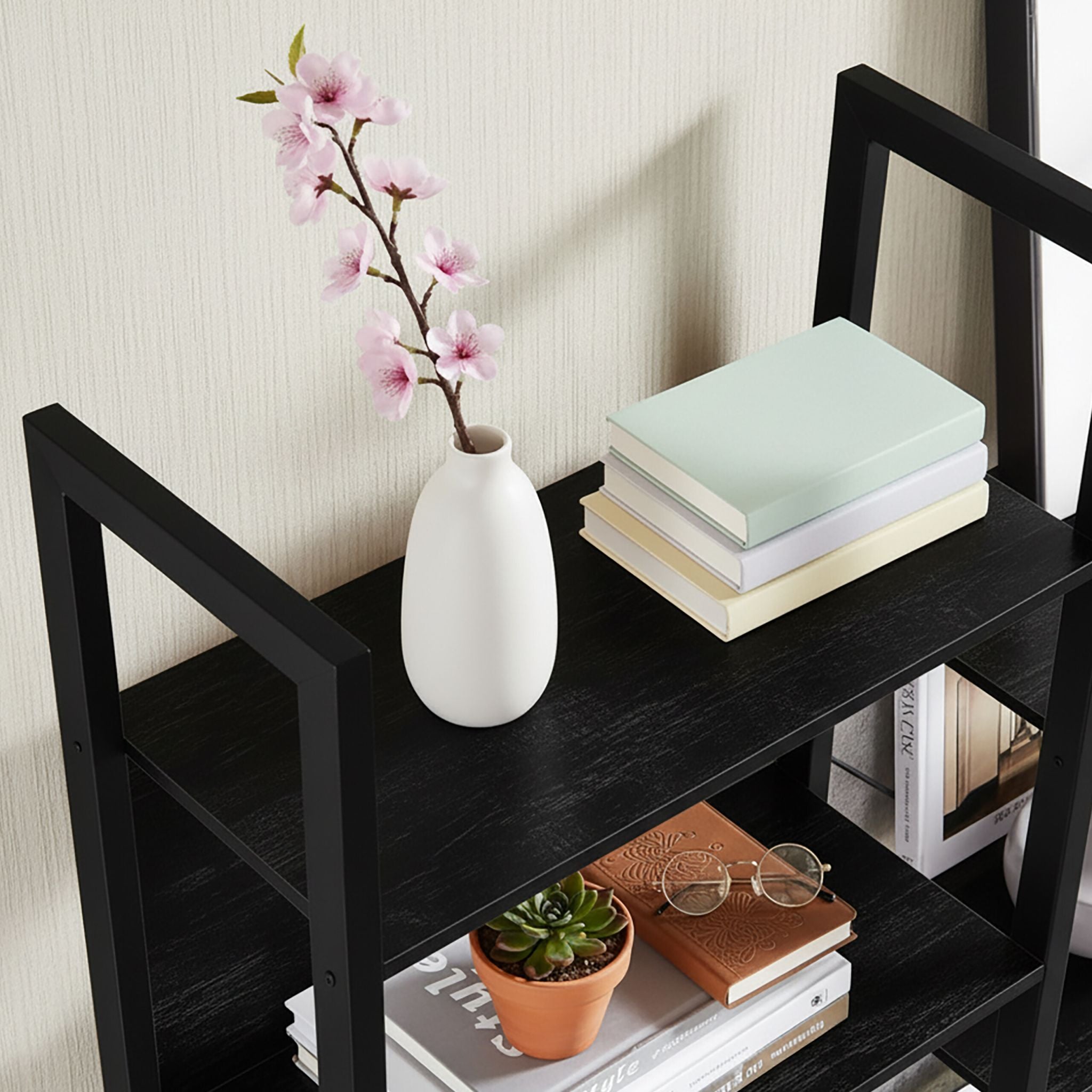 Industrial Bücherregal 14 Ablagen Schwarz von Relaxdays