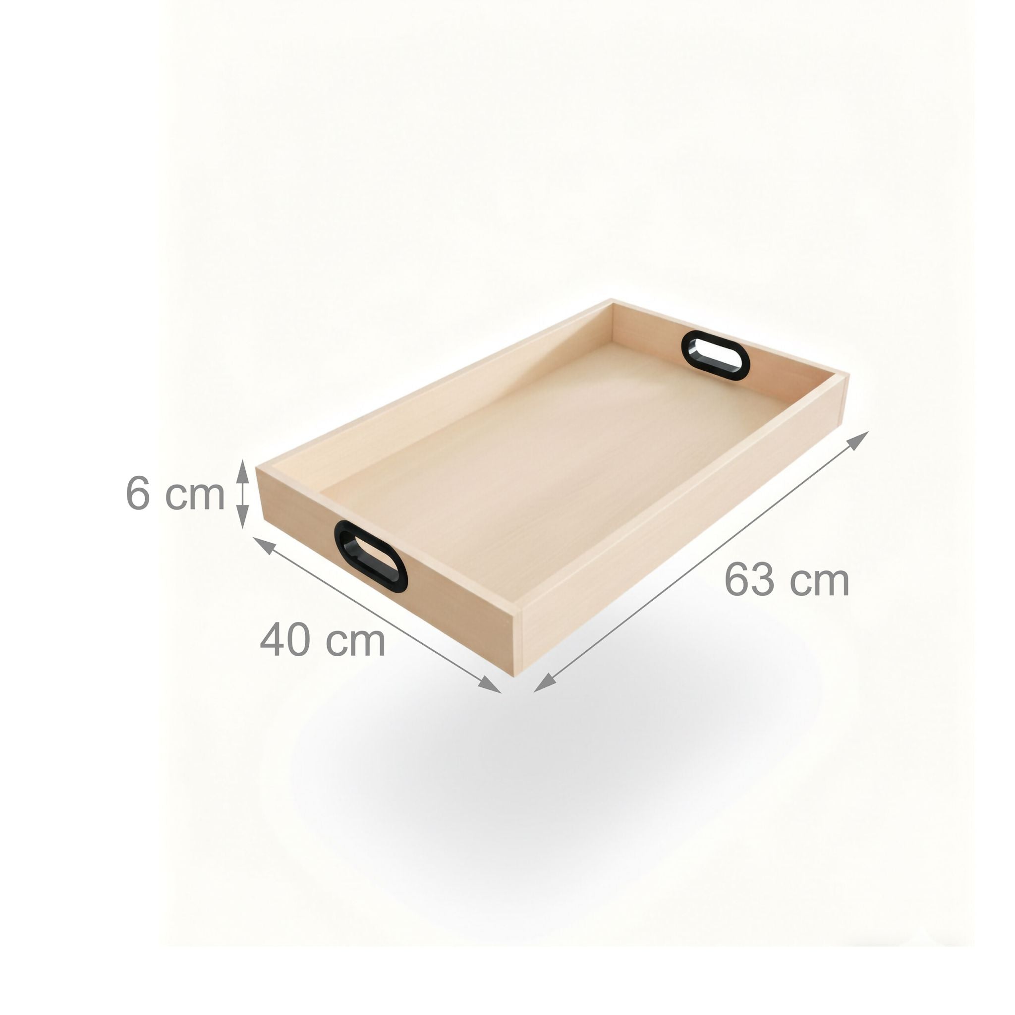 Servierwagen mit abnehmbarem Tablett Weiss-Hellbraun von Relaxdays